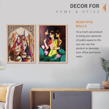 Madhubani Art Combo for Living Room Bedroom Home an Office Wall Decor