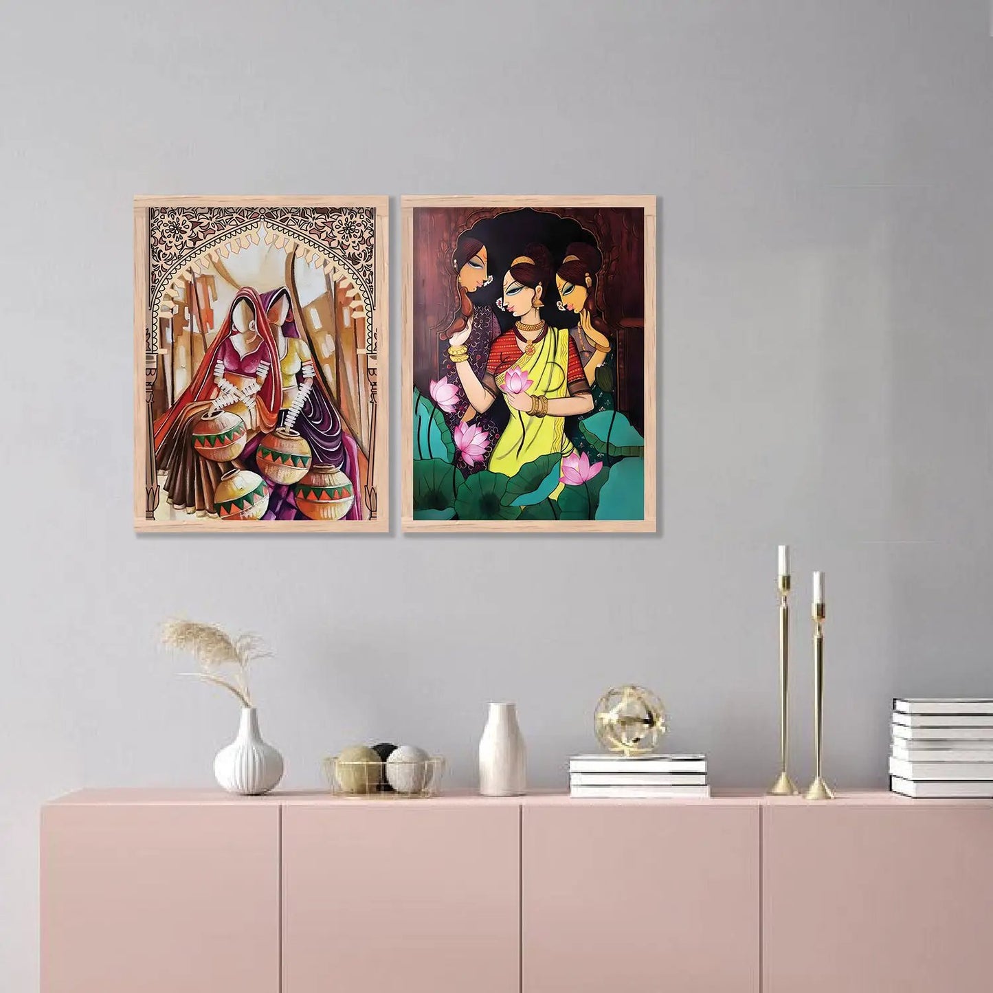 Madhubani Art Combo for Living Room Bedroom Home an Office Wall Decor
