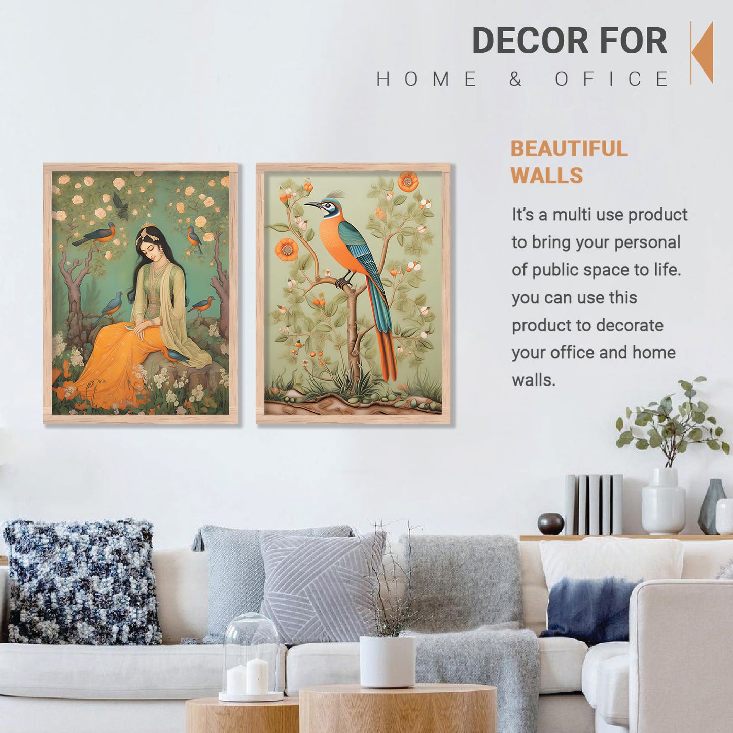 Madhubani / Pichwai Art Combo for Living Room Bedroom Home an Office Wall Decor