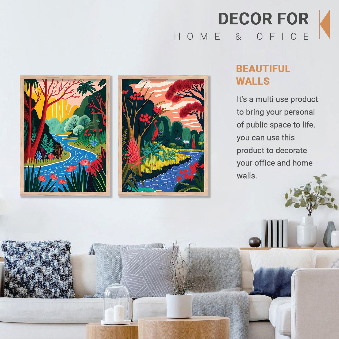 Tropical Wilderness Canvas Art Print: Lush Nature Scenes for Home Decor