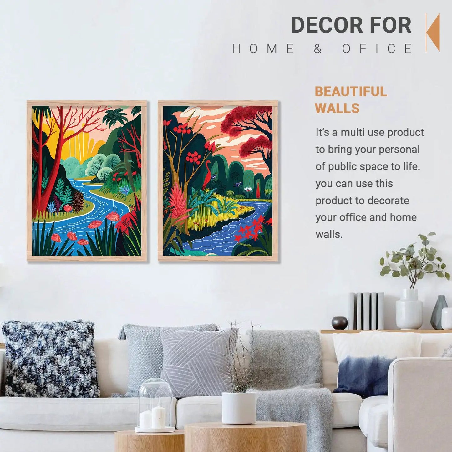 Tropical Wilderness Canvas Art Print: Lush Nature Scenes for Home Decor