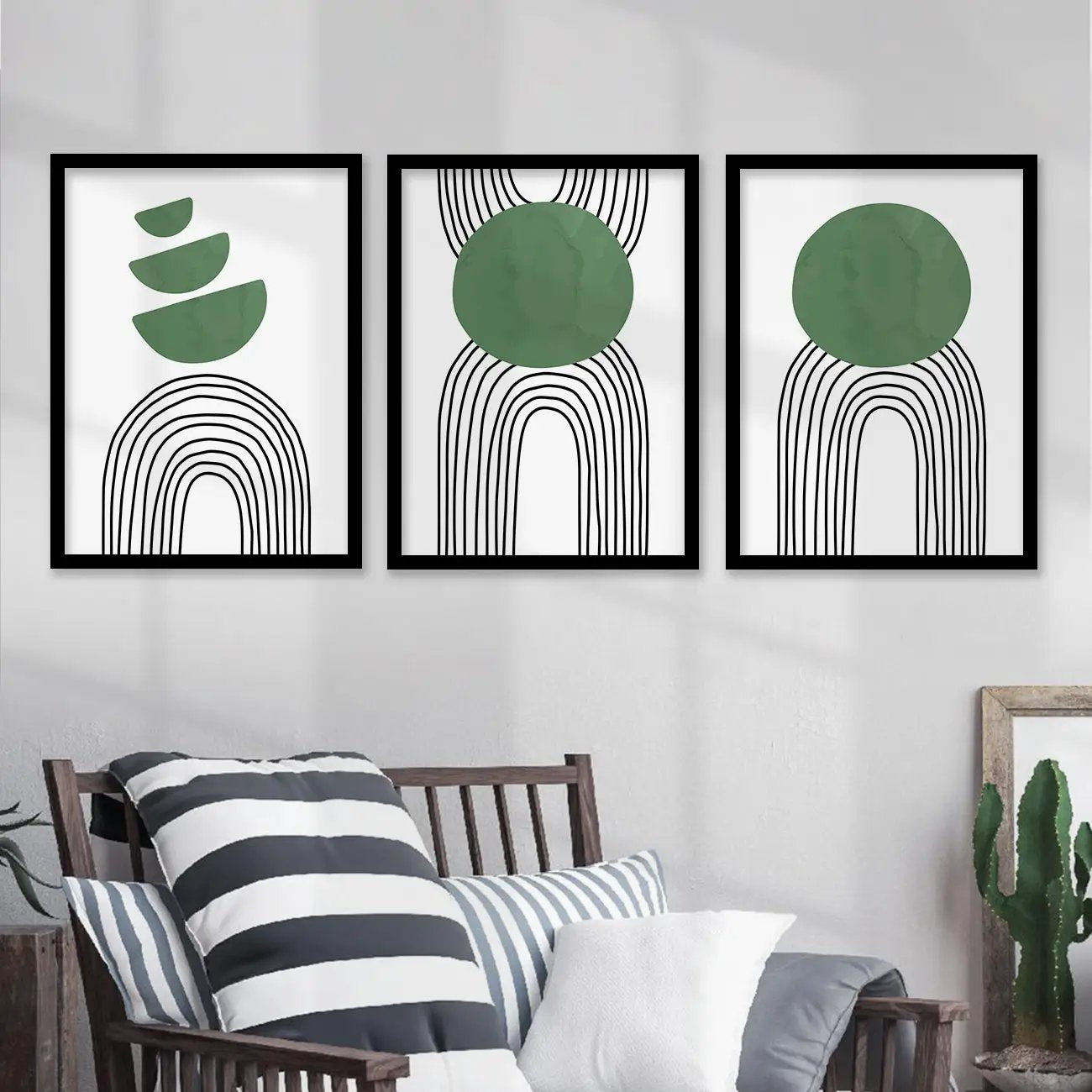 Minimal Art Paintings for Living Room Bedroom - Boho Art Combo for Home and Office Wall Decor-Kotart