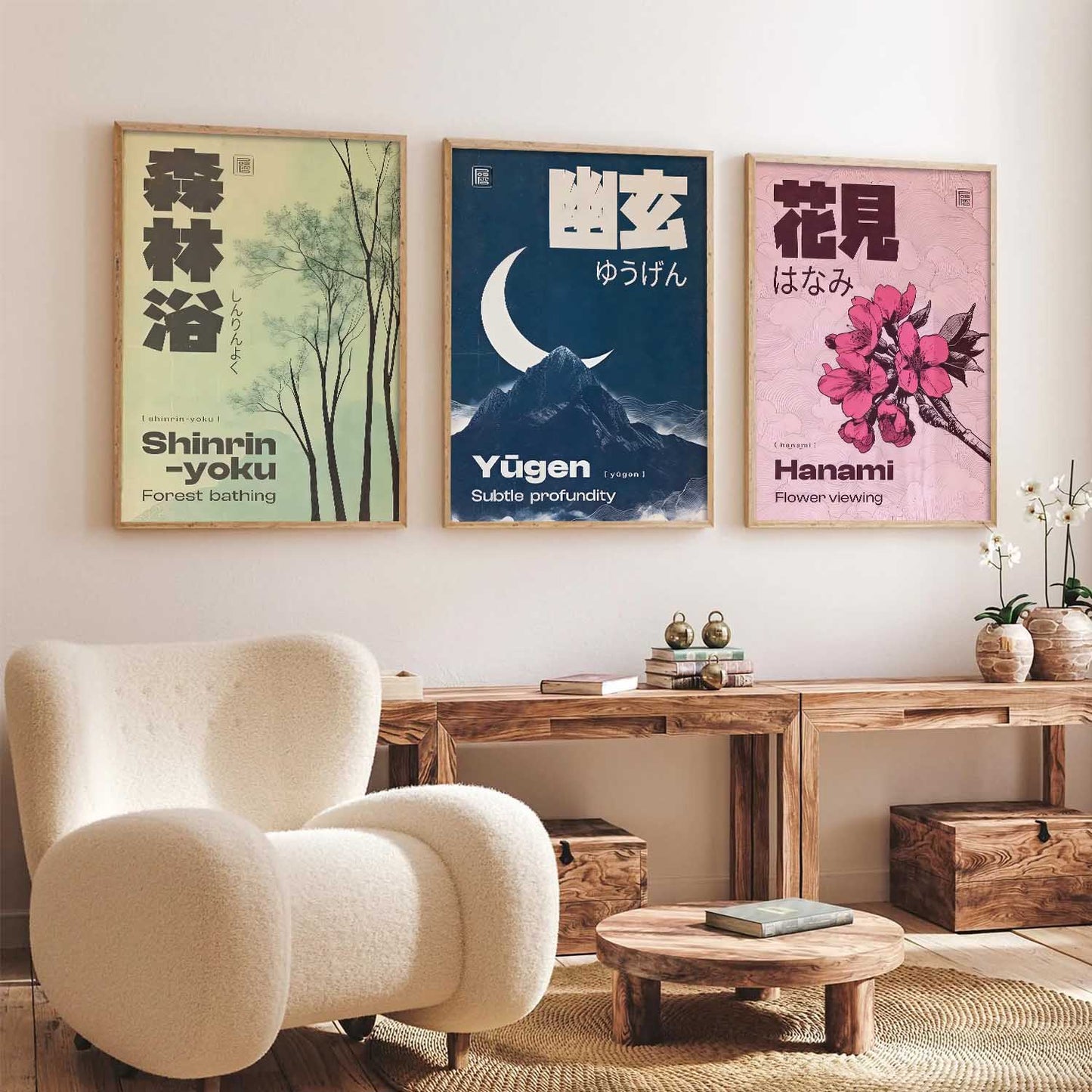 Japanese Nature Wall Art Paintings for Living Room Bedroom
