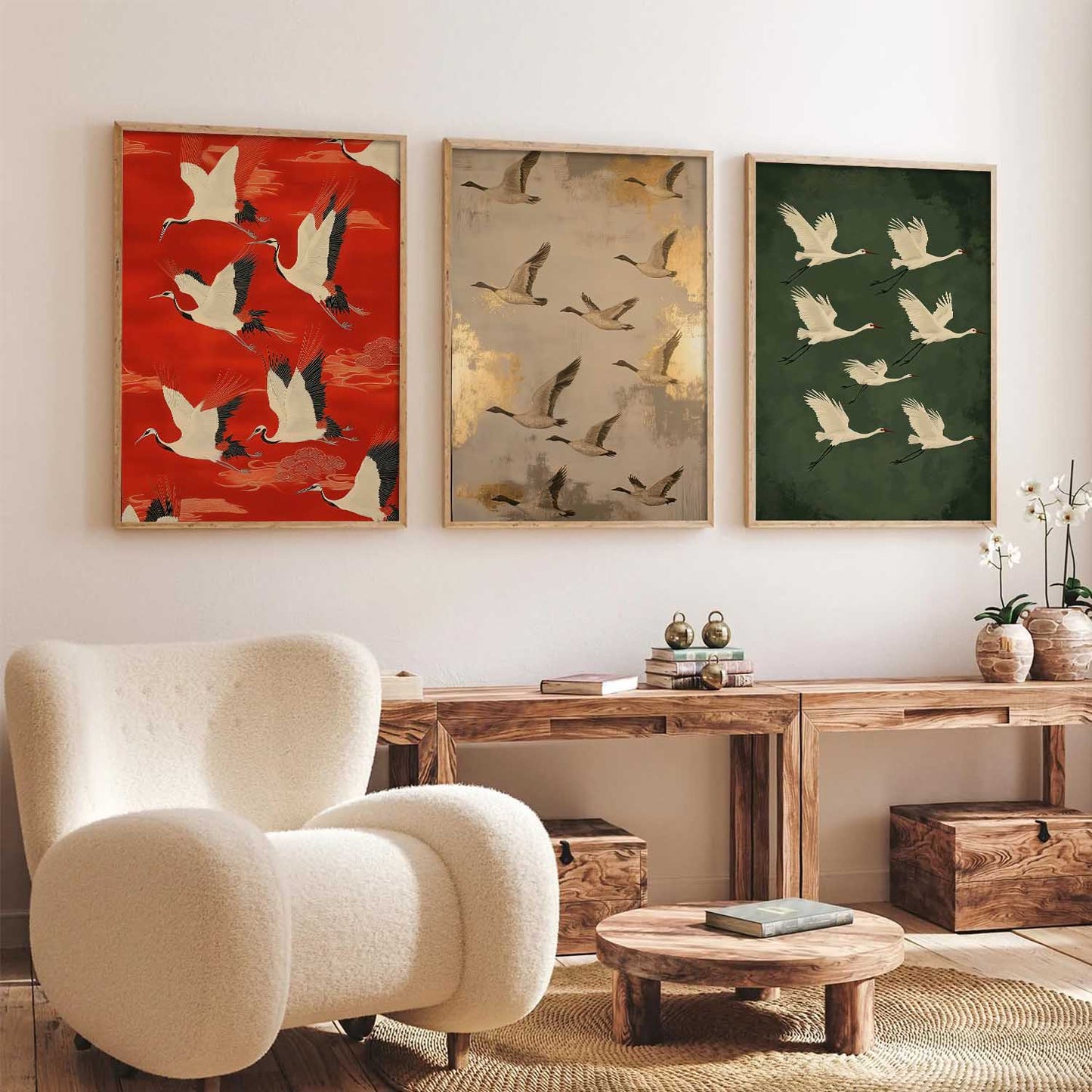 Japanese Nature Wall Art Paintings for Living Room Bedroom