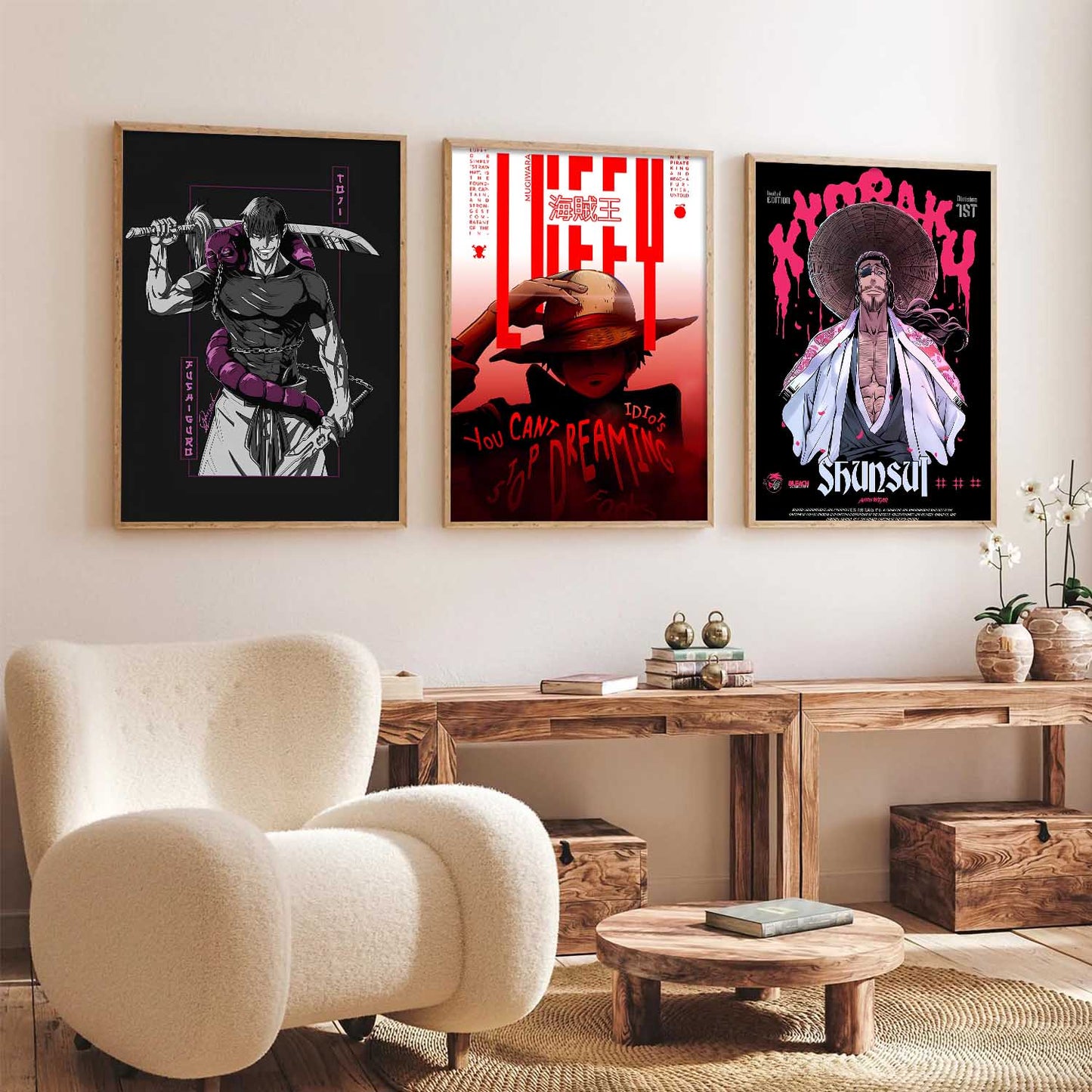 Japanese Anime Wall Art Paintings for Living Room Bedroom