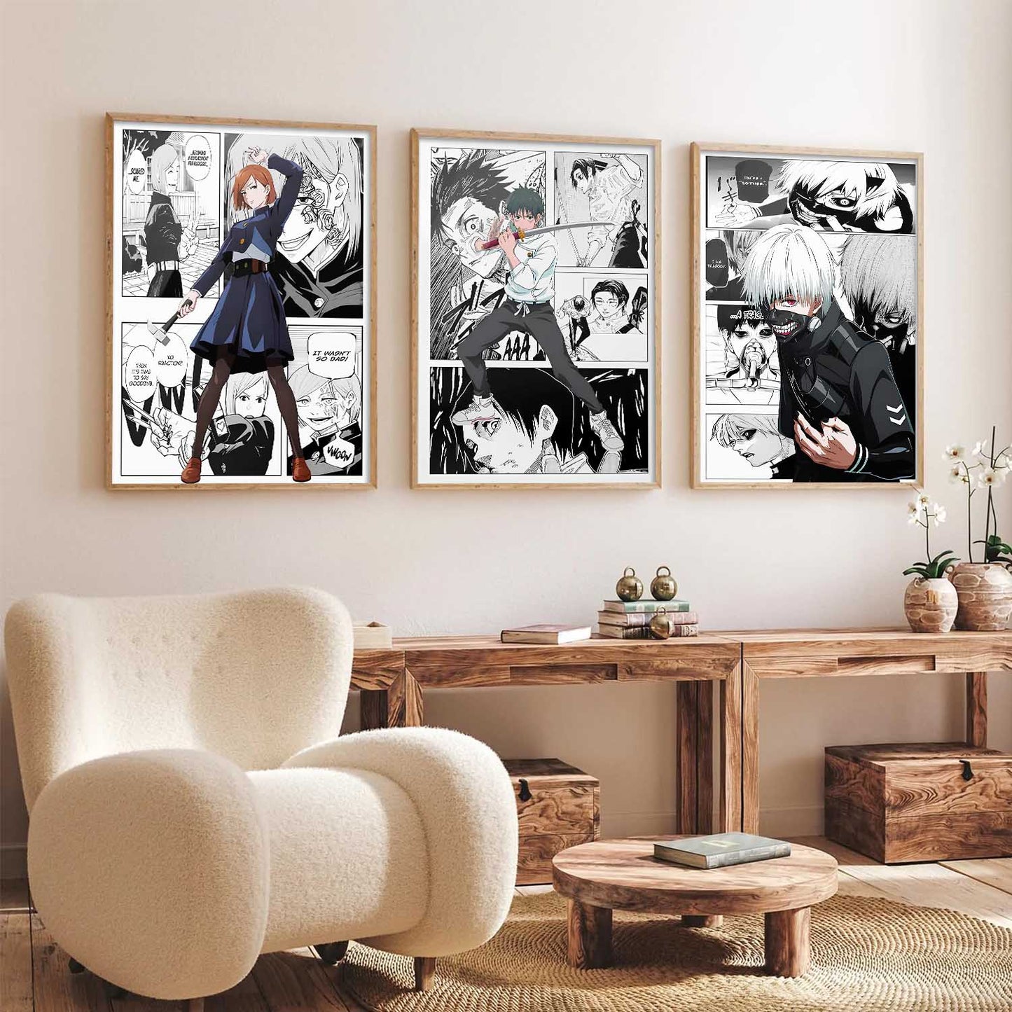 Japanese Anime Wall Art Paintings for Living Room Bedroom