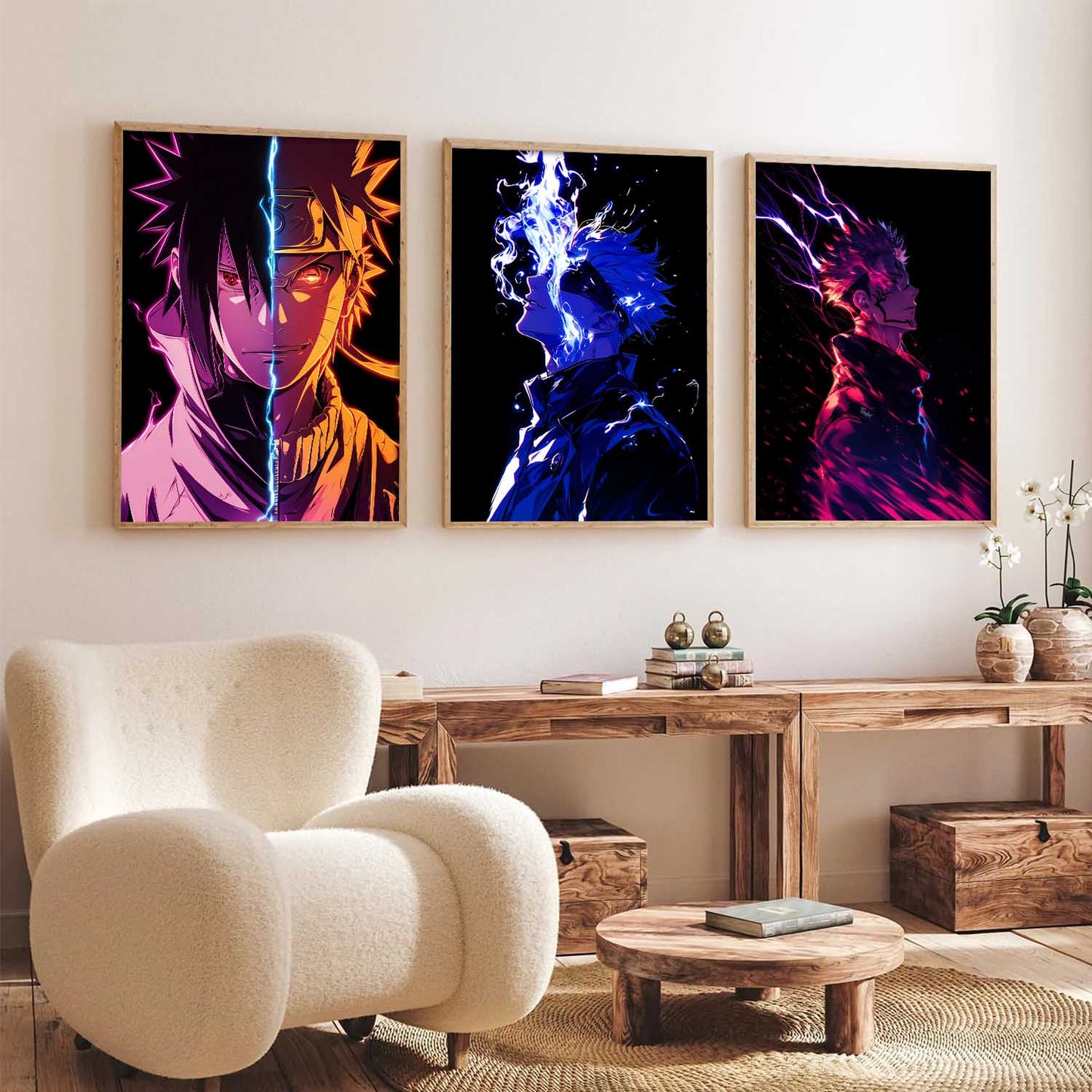 Japanese Anime Characters Wall Art Paintings for Living Room Bedroom