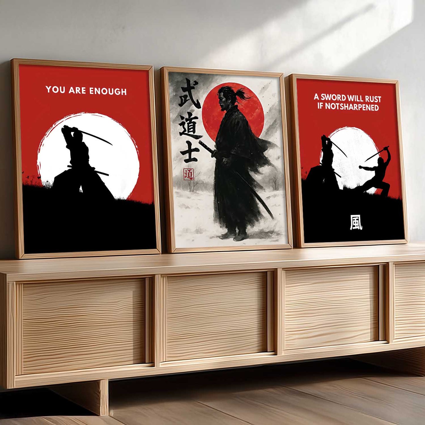 Japanese Samurai Wall Art Paintings for Living Room Bedroom