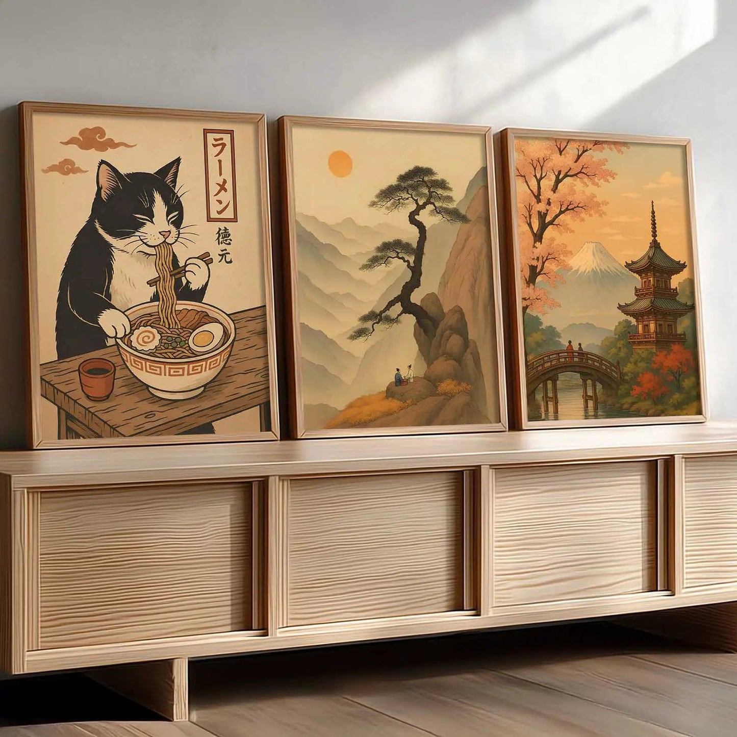 Japanese Nature Wall Art Paintings for Living Room Bedroom