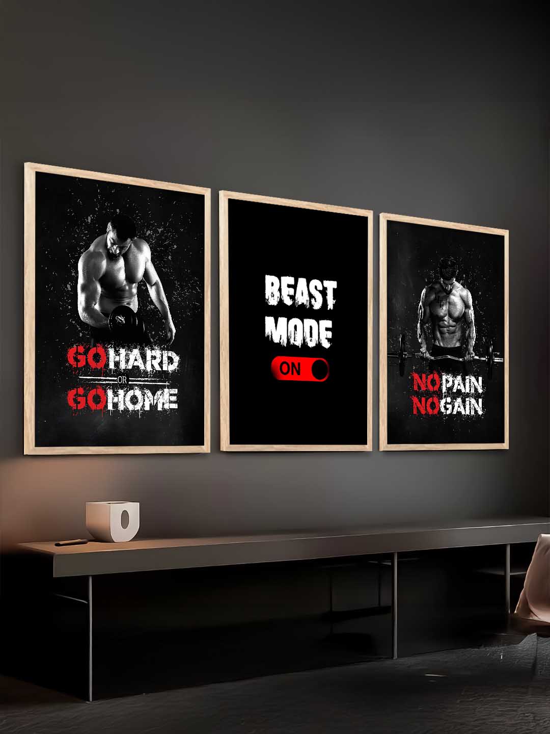 Bodybuilding Motivational Gym Wall Art Paintings for Living Room Bedroom