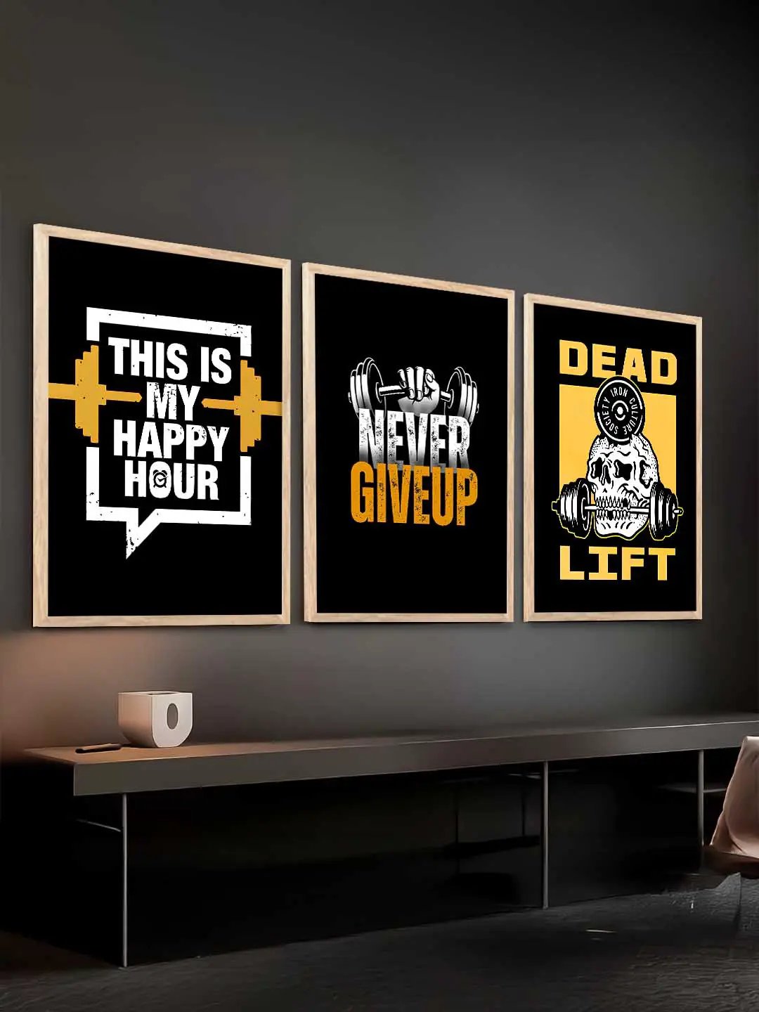 Fitness Workout Motivational Gym Wall Art Paintings for Living Room Bedroom