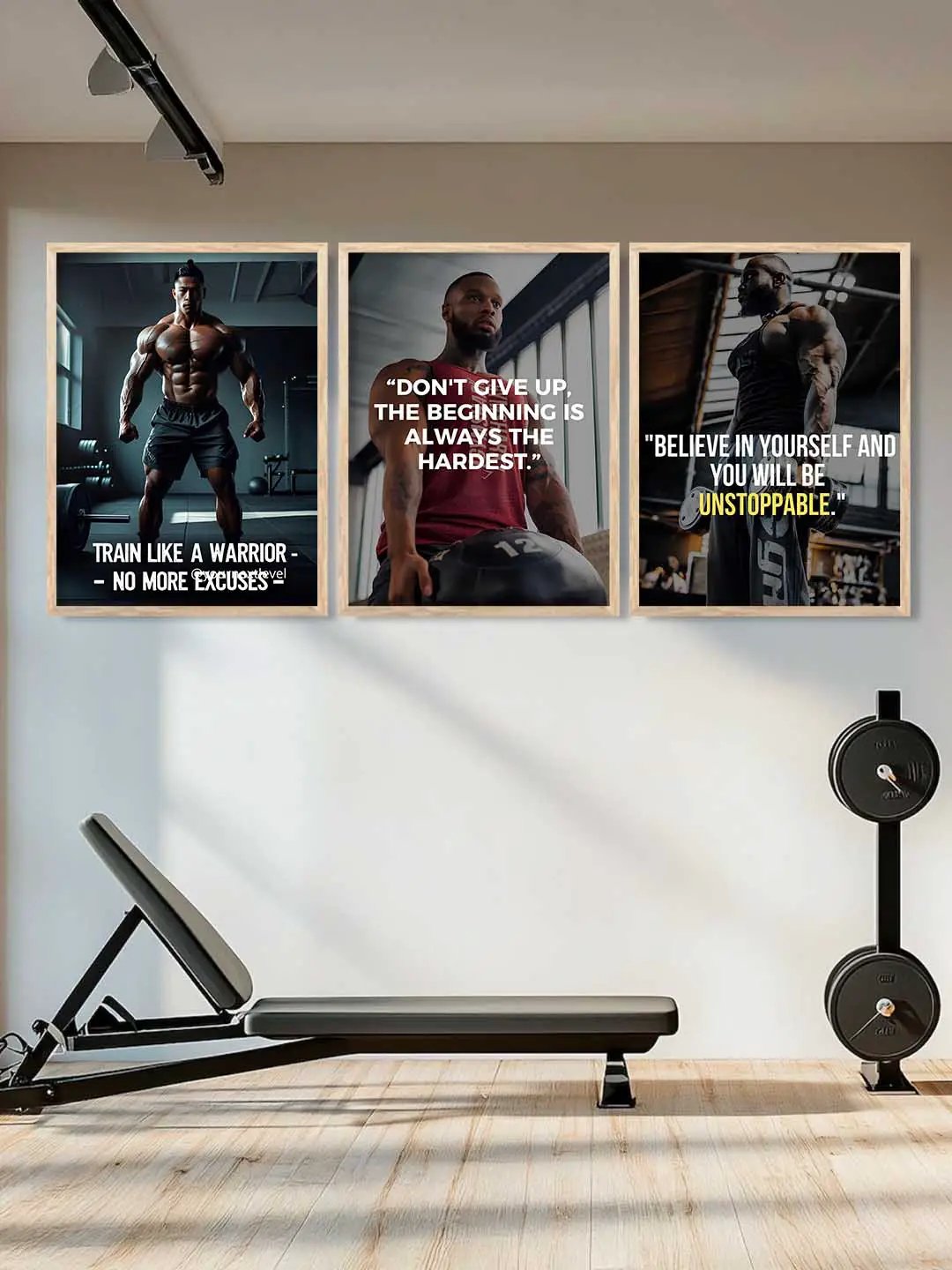 Fitness Workout Motivational Gym Wall Art Paintings for Living Room Bedroom