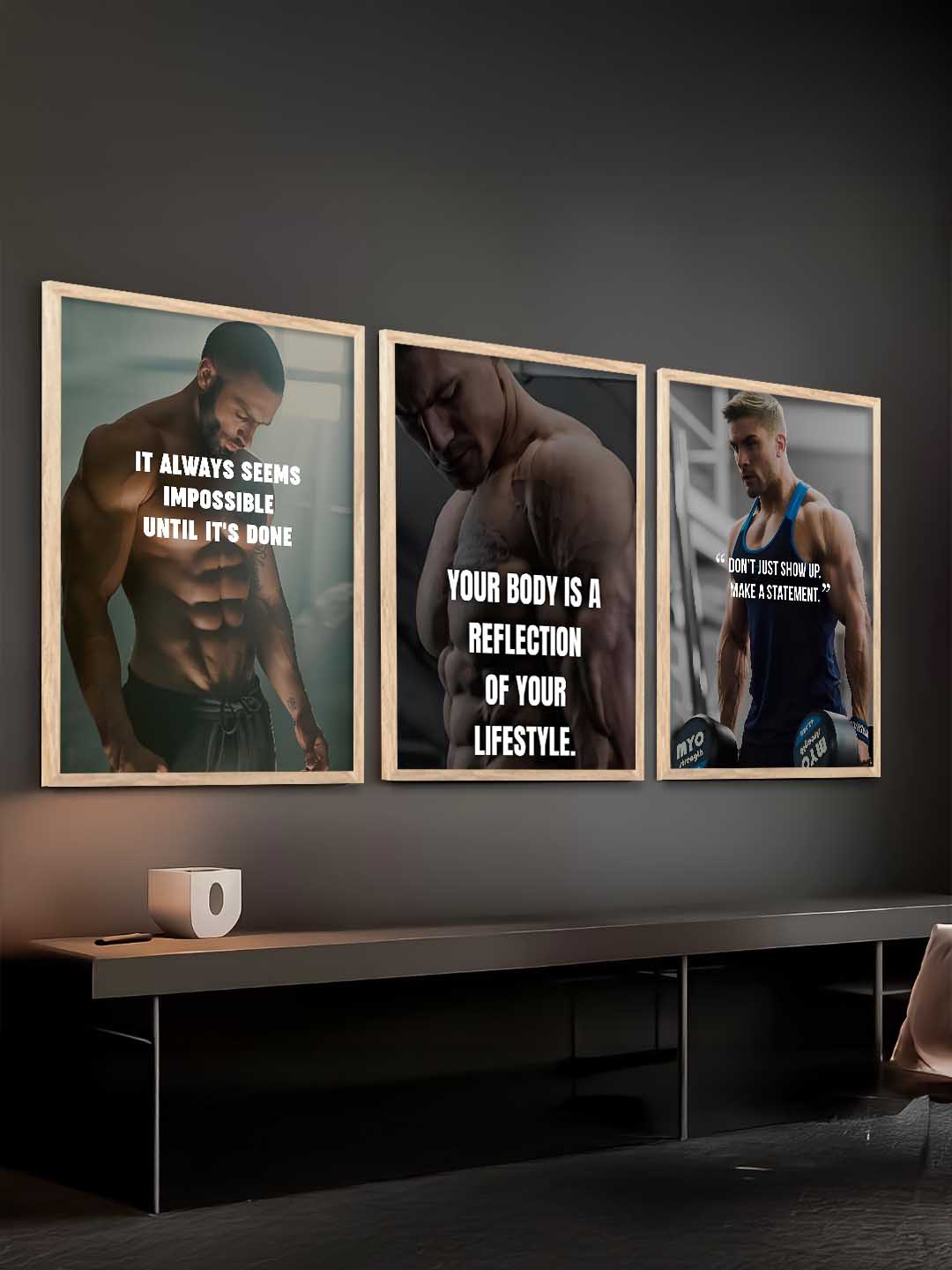 Workout Inspirational Gym Wall Art Paintings for Living Room Bedroom
