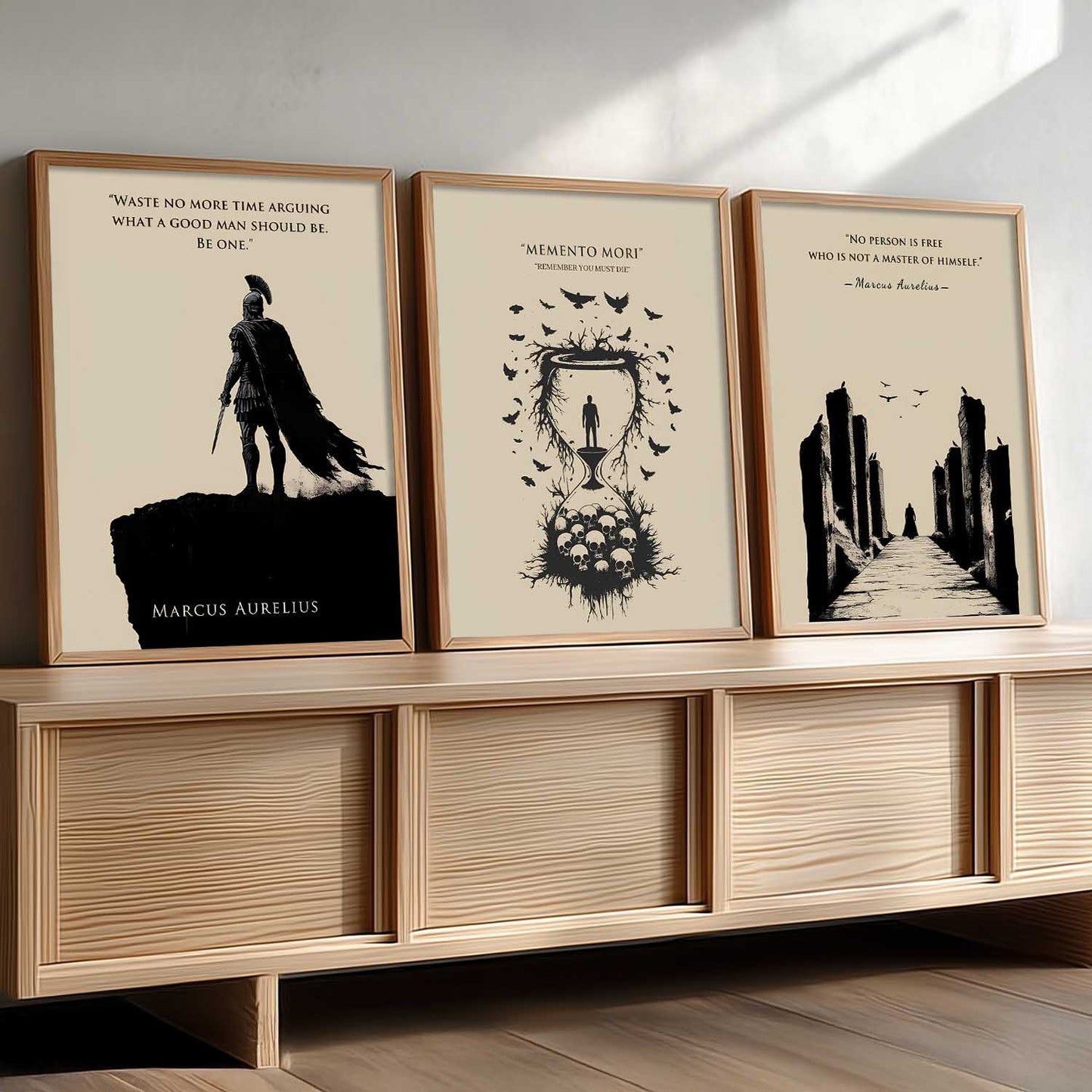 Marcus Aurelius Philosophy Motivational Wall Art Paintings for Living Room Bedroom