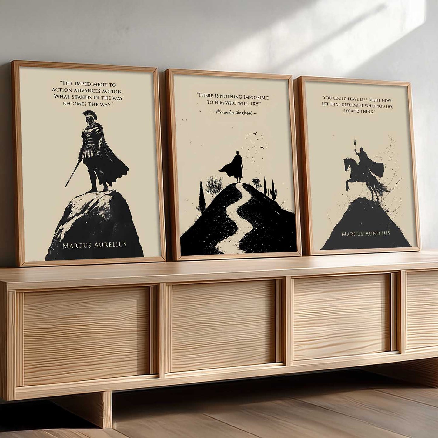 Marcus Aurelius Philosophy Motivational Wall Art Paintings for Living Room Bedroom