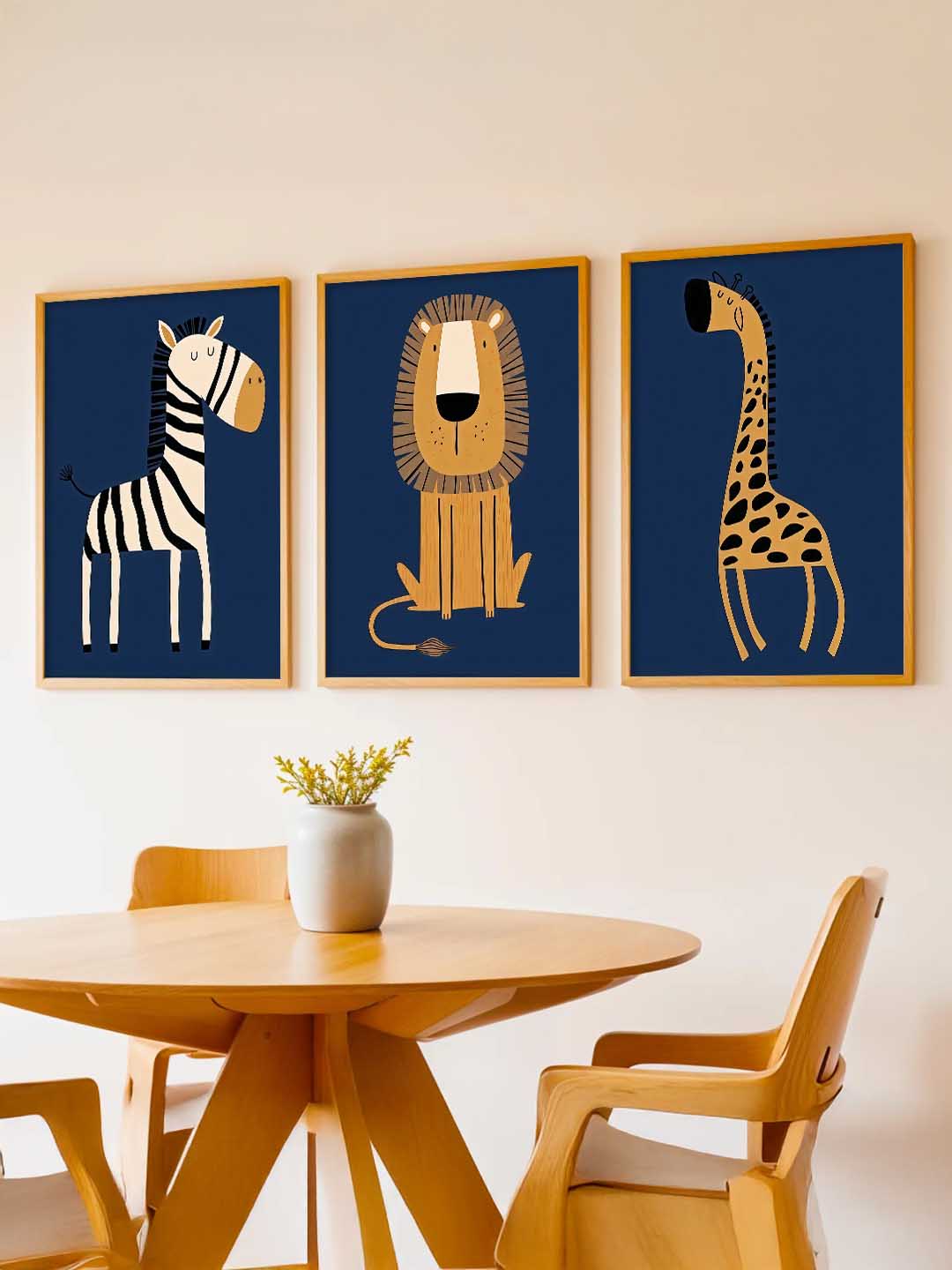 Safari Animals Wall Art Paintings for Living Room Bedroom