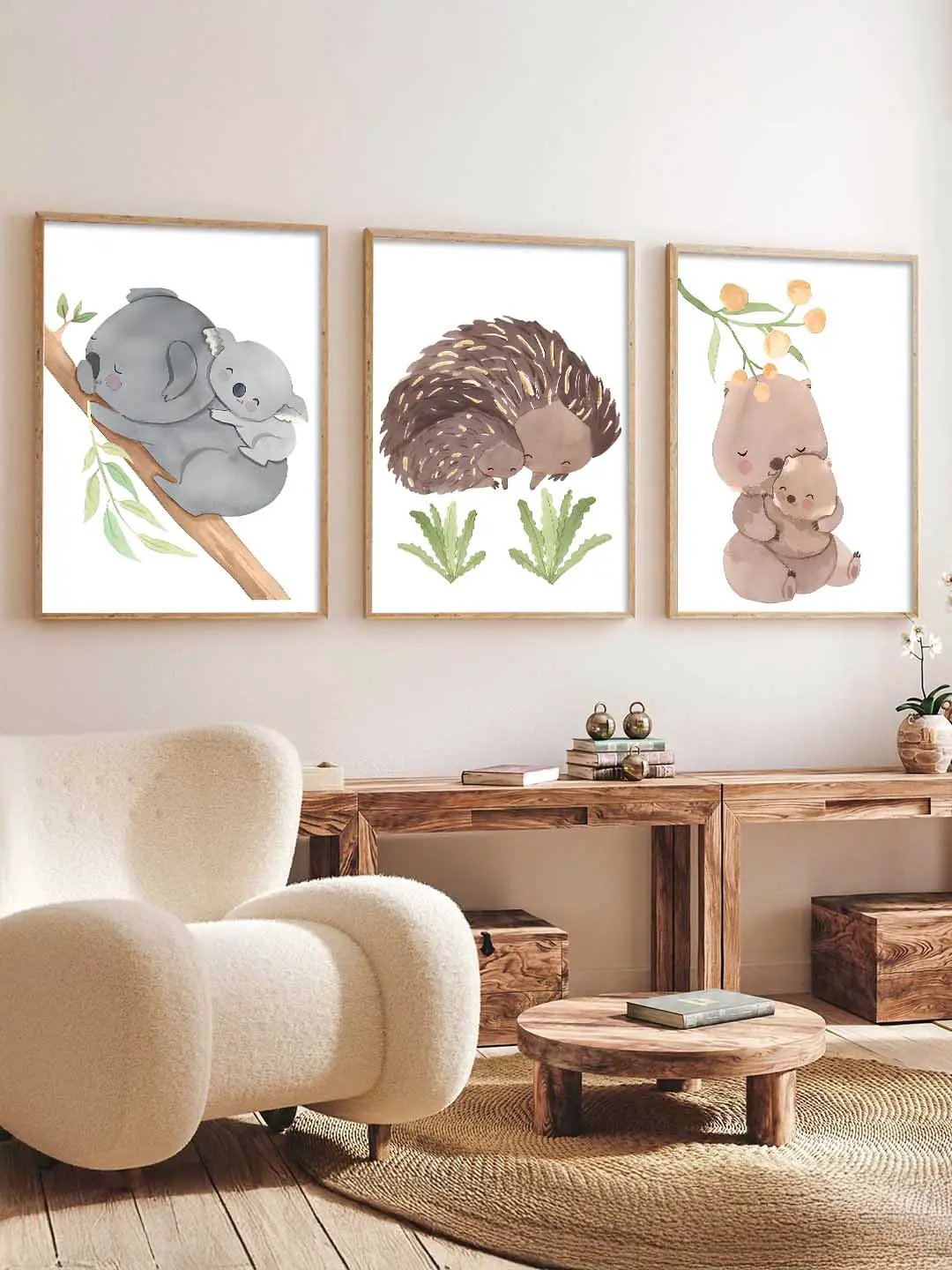 Cartoon Animals Wall Art Paintings for Living Room Bedroom