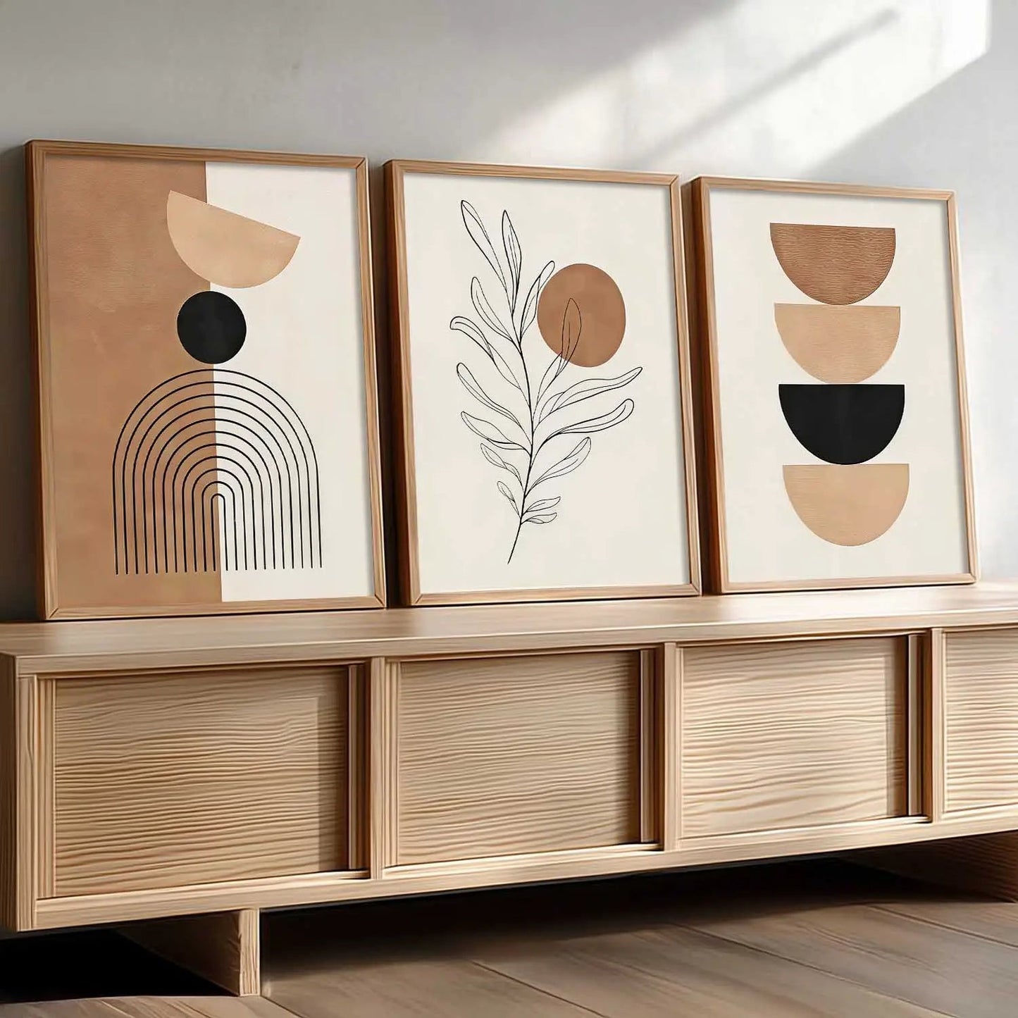 Boho Framed Wall Art Prints | Set of 3 | Home Decor