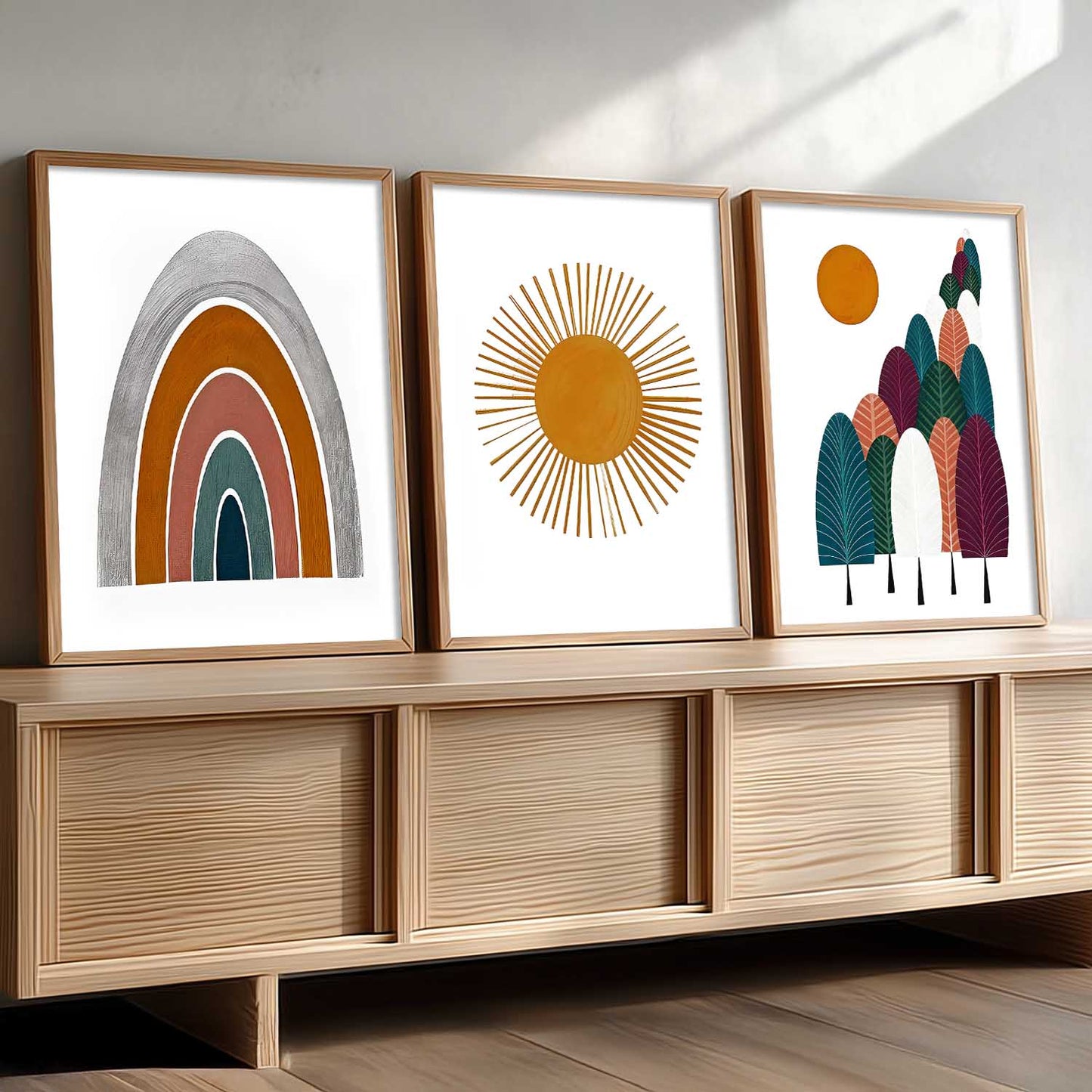 Boho Wall Art Paintings for Living Room Bedroom