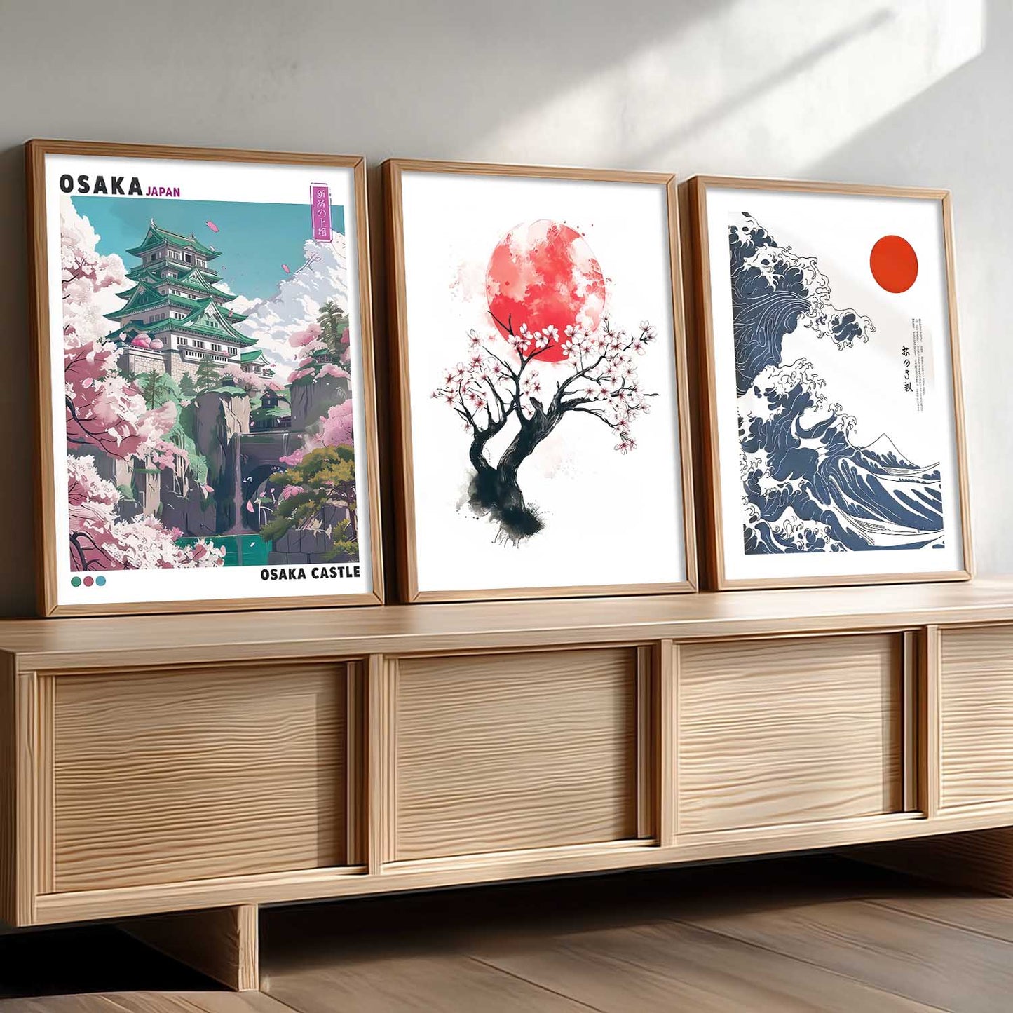 Japan City View and Nature Wall Art Paintings for Living Room Bedroom