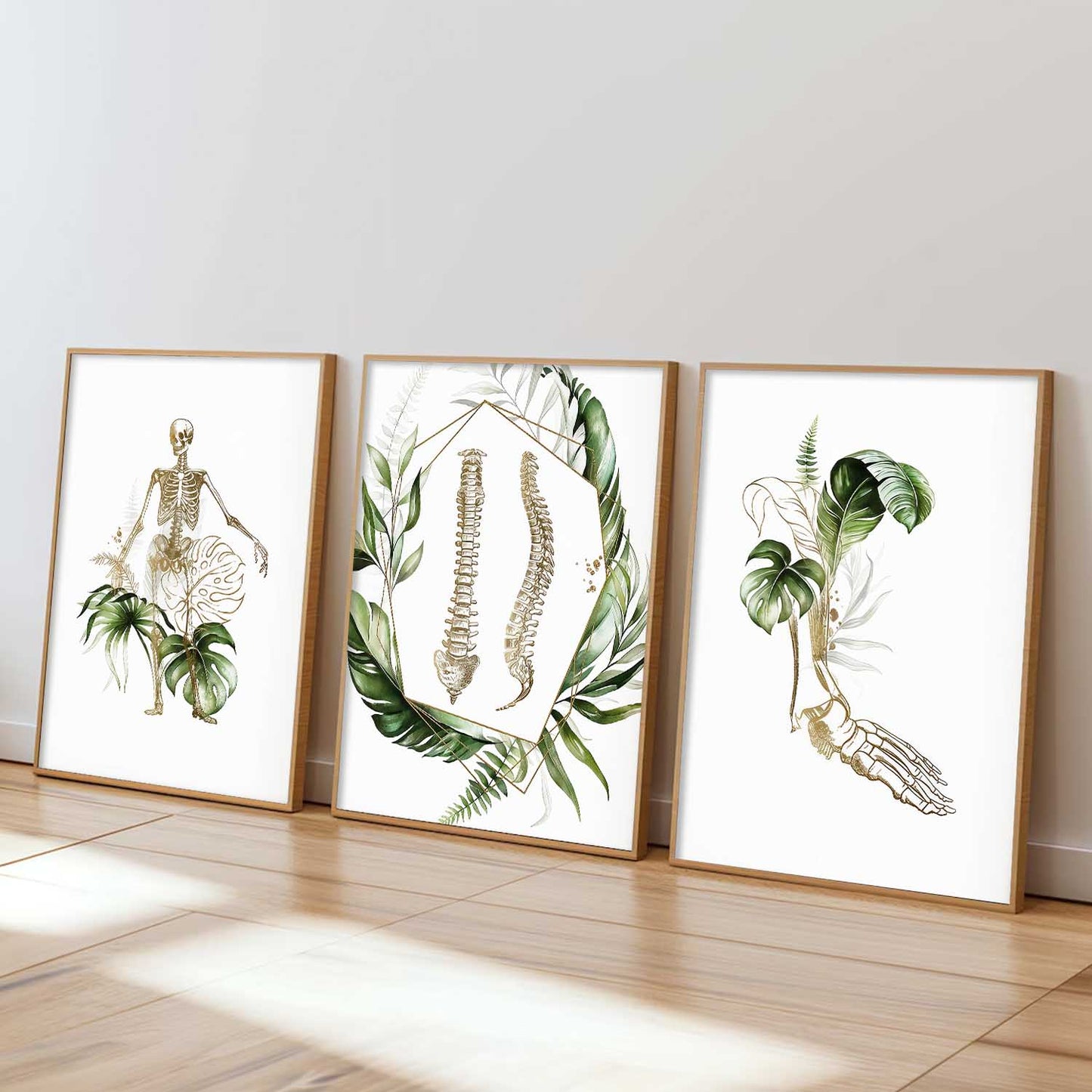 Boho Anatomy Chiropractic Wall Art Paintings for Office Clinic