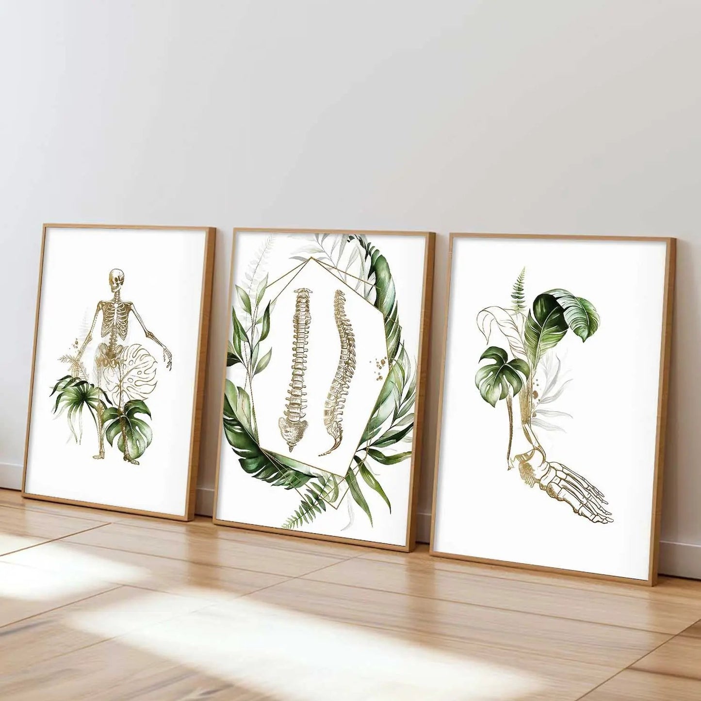 Boho Anatomy Chiropractic Wall Art Paintings for Office Clinic