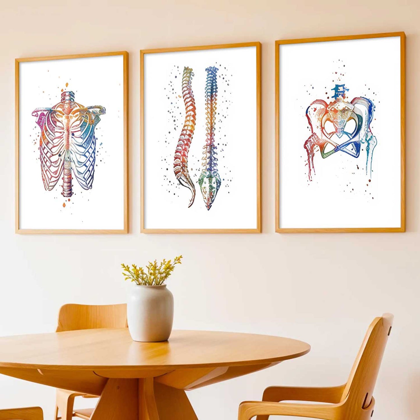 Colorful Body Parts Wall Art Paintings for office Clinic