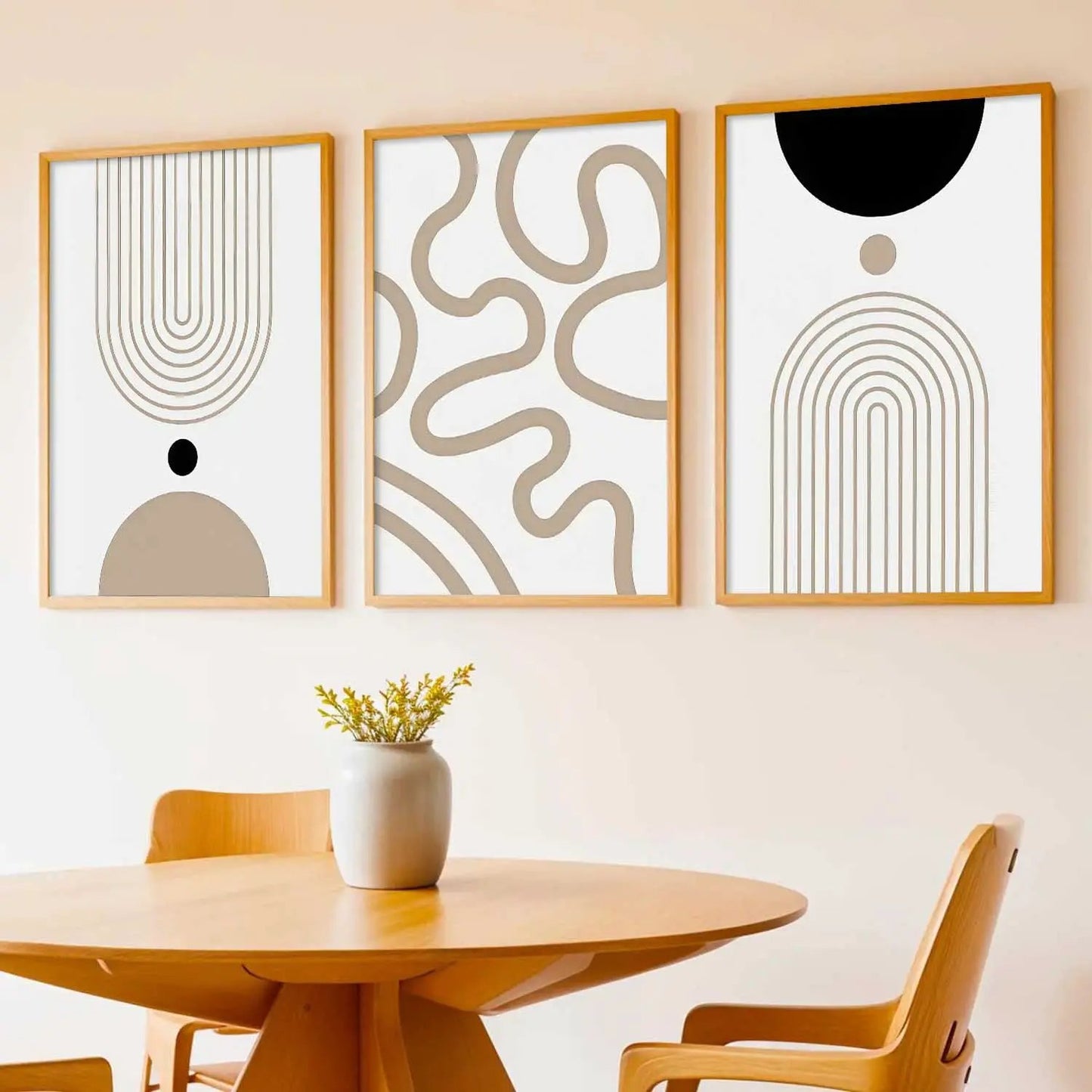 Boho Framed Wall Art Prints | Set of 3 | Home Decor