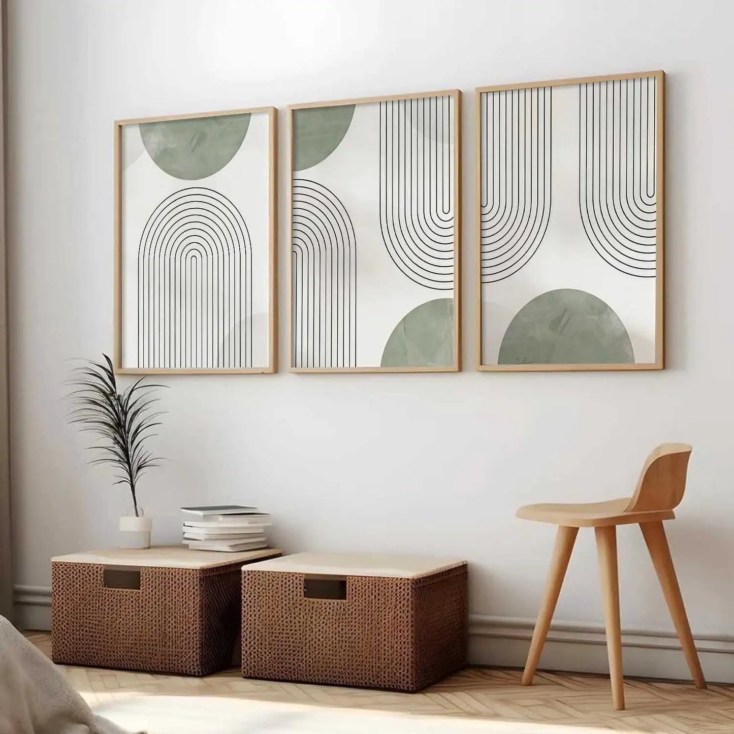 Boho Framed Wall Art Prints | Set of 3 | Home Decor