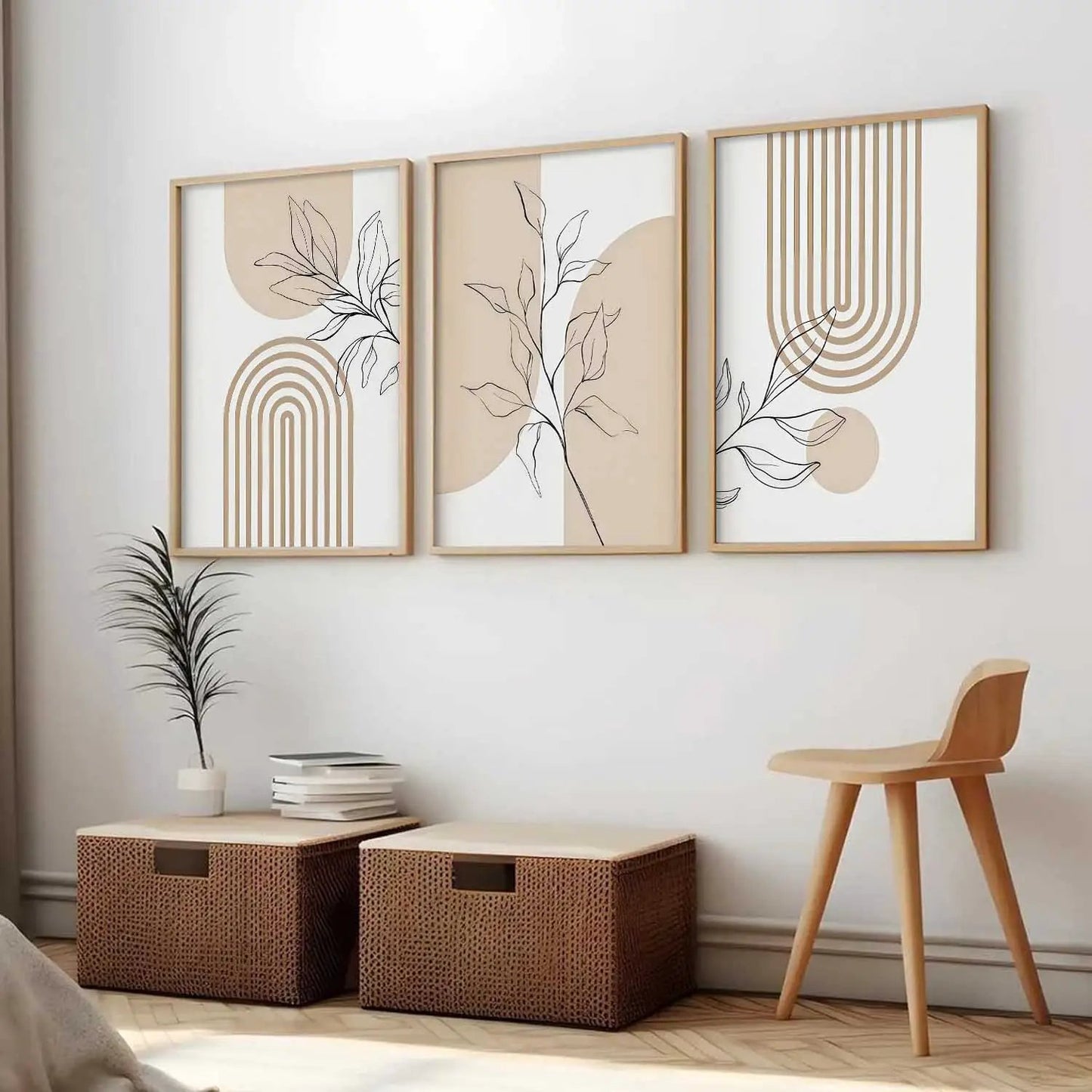 Boho Framed Wall Art Prints | Set of 3 | Home Decor