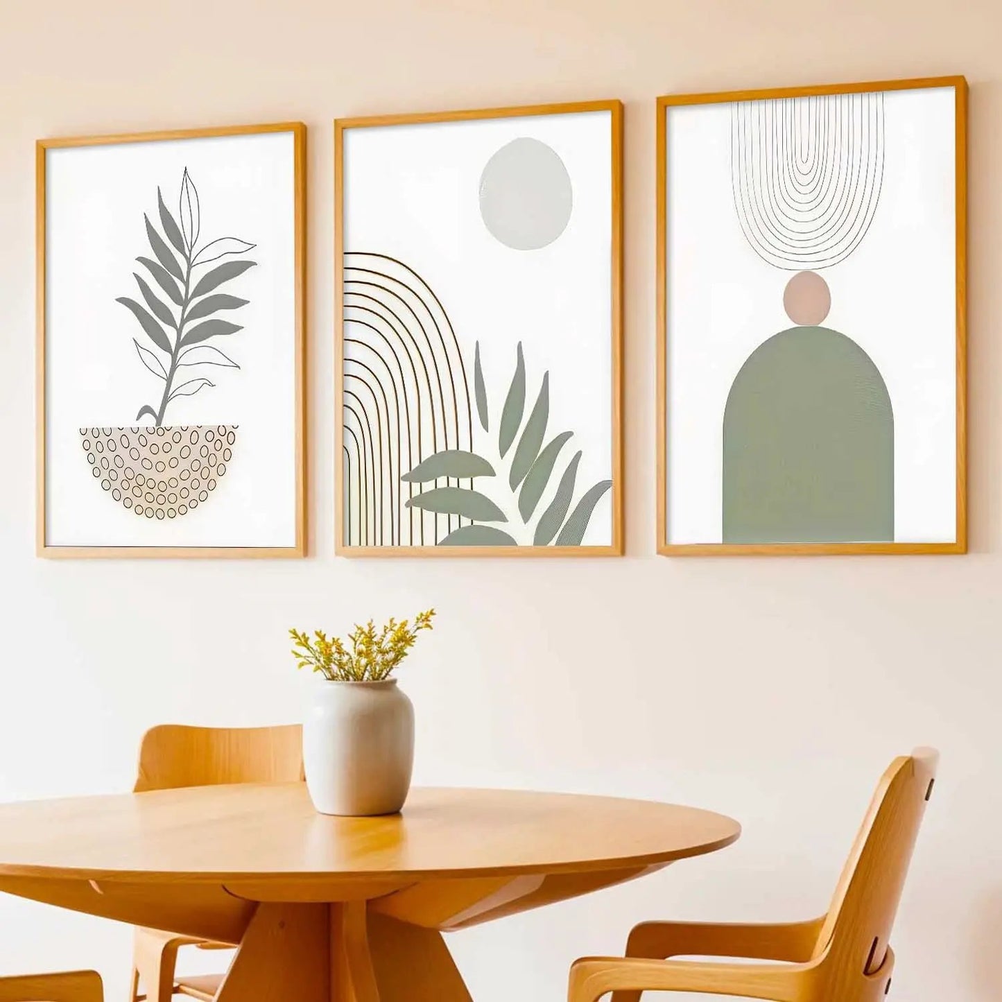 Boho Framed Wall Art Prints | Set of 3 | Home Decor