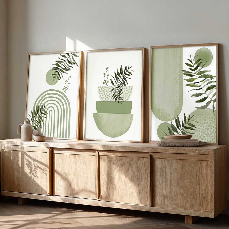 Boho Framed Wall Art Prints | Set of 3 | Home Decor