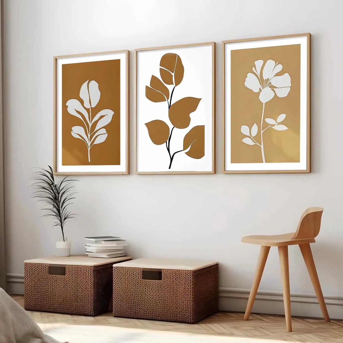 Boho Framed Wall Art Prints | Set of 3 | Home Decor