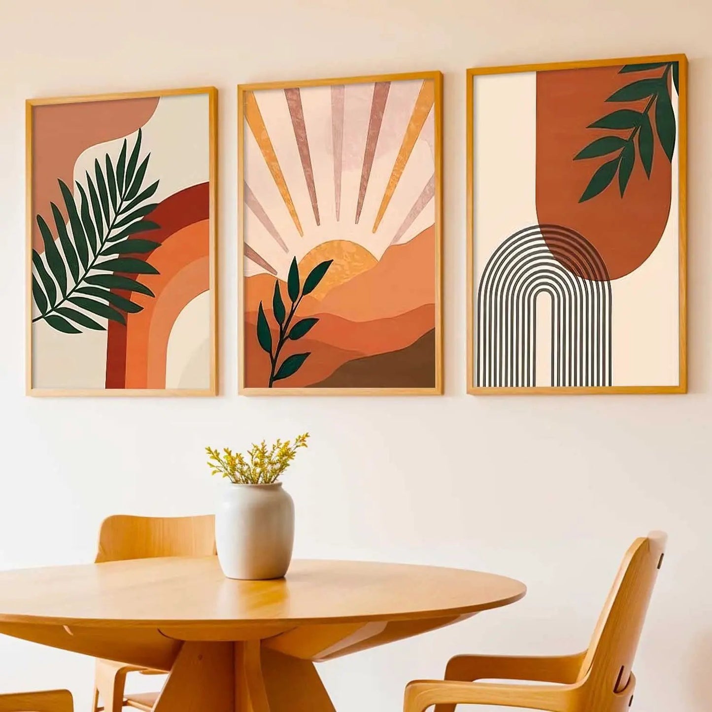 Boho Framed Wall Art Prints | Set of 3 | Home Decor