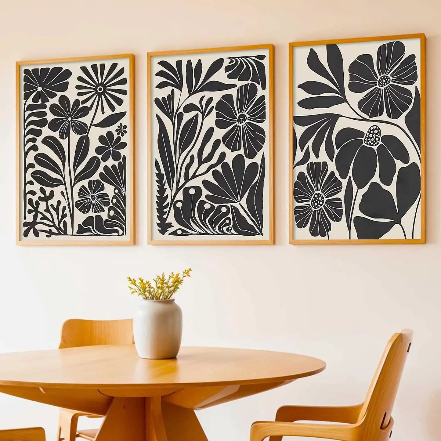 Botanical Framed Wall Art Prints | Set of 3 | Home Decor