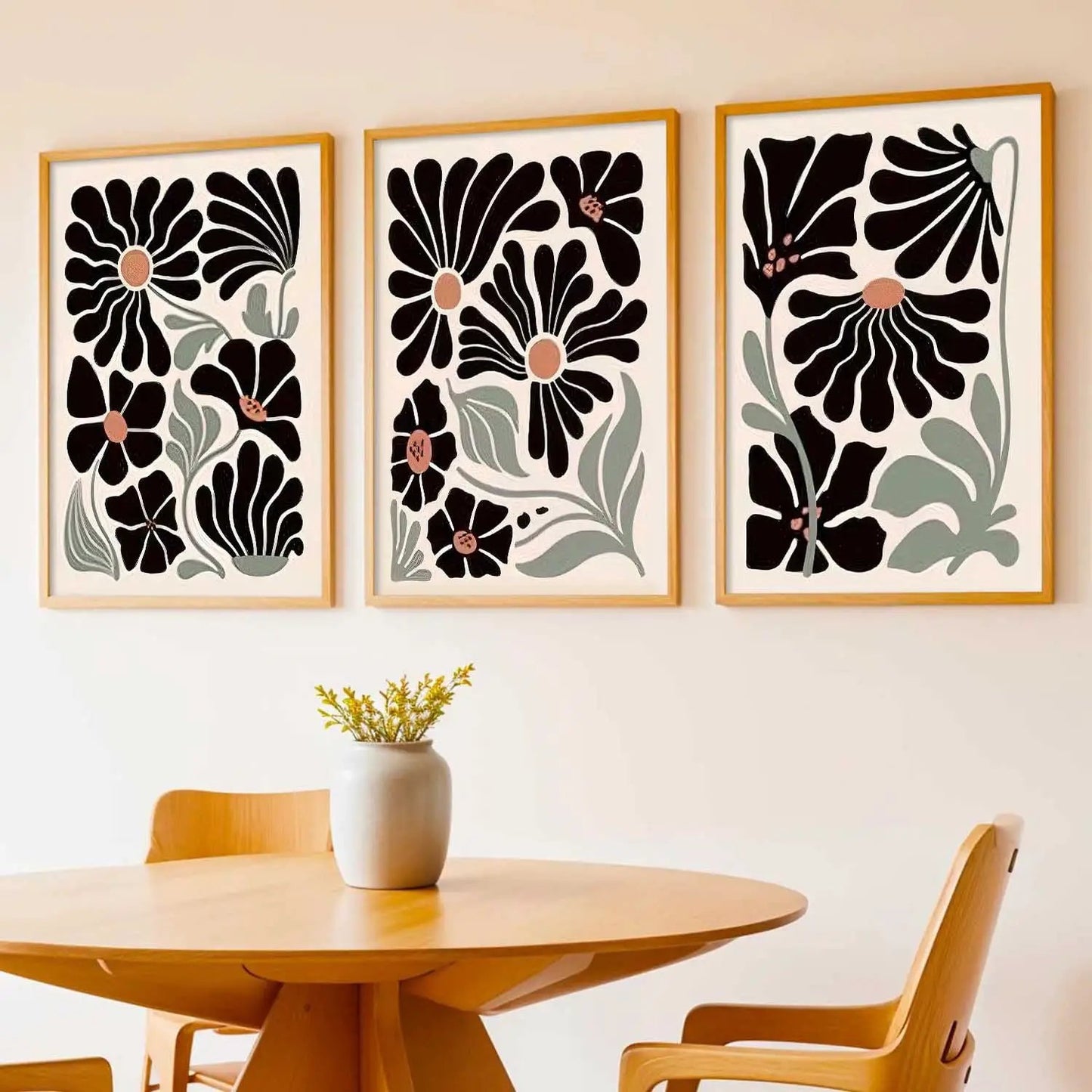 Botanical Framed Wall Art Prints | Set of 3 | Home Decor