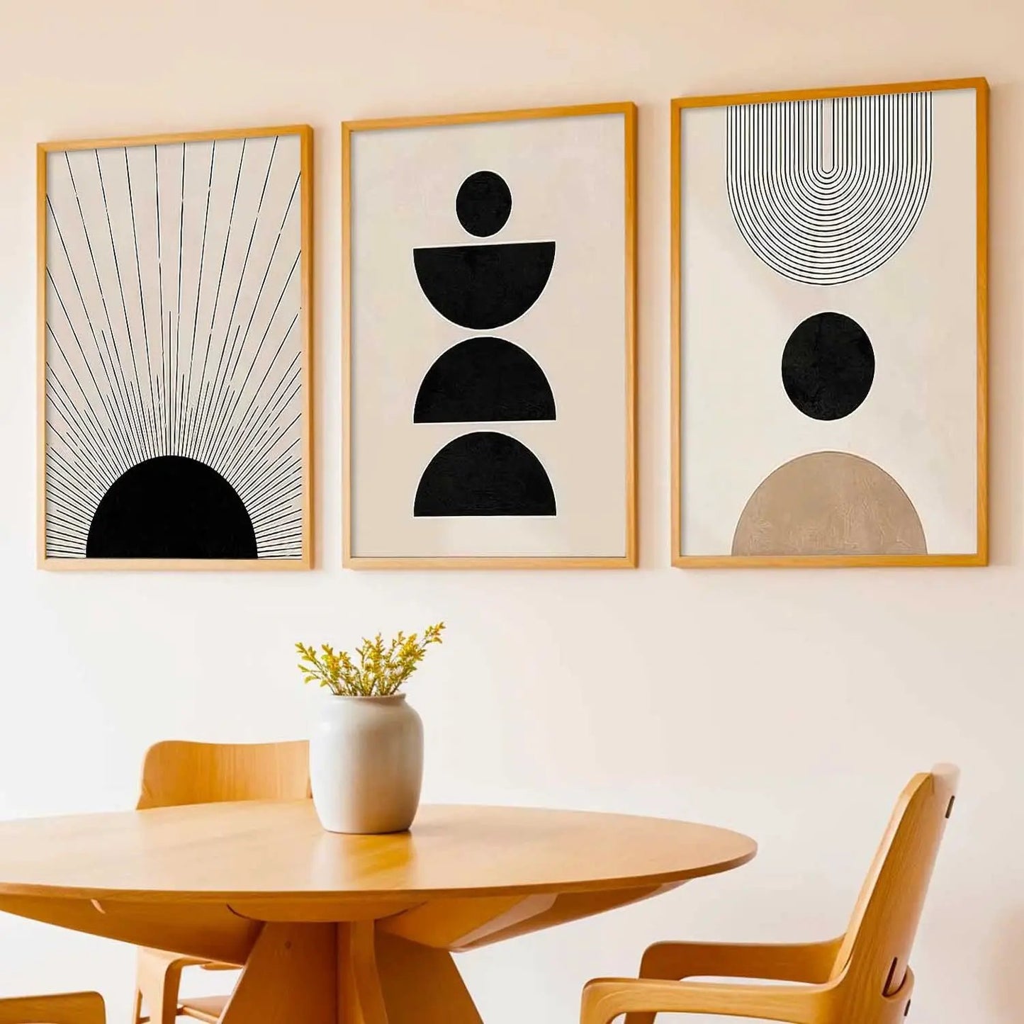 Boho Framed Wall Art Prints | Set of 3 | Home Decor