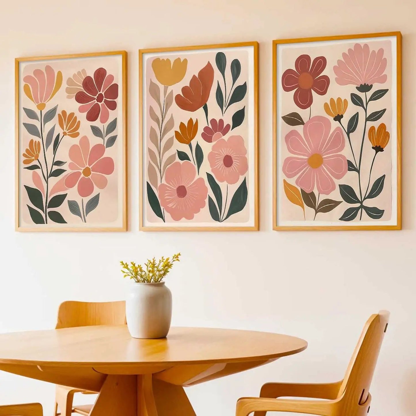 Botanical Framed Wall Art Prints | Set of 3 | Home Decor
