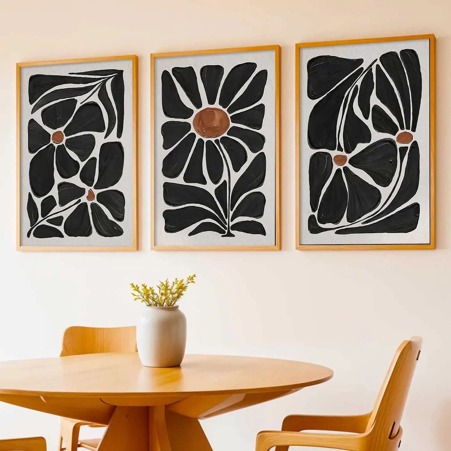 Botanical Framed Wall Art Prints | Set of 3 | Home Decor