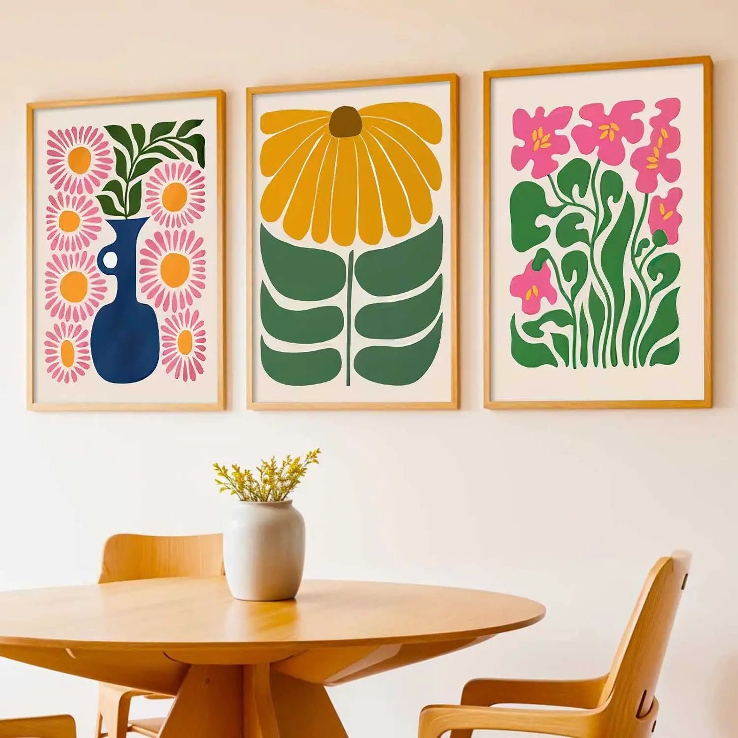 Boho Framed Wall Art Prints | Set of 3 | Home Decor