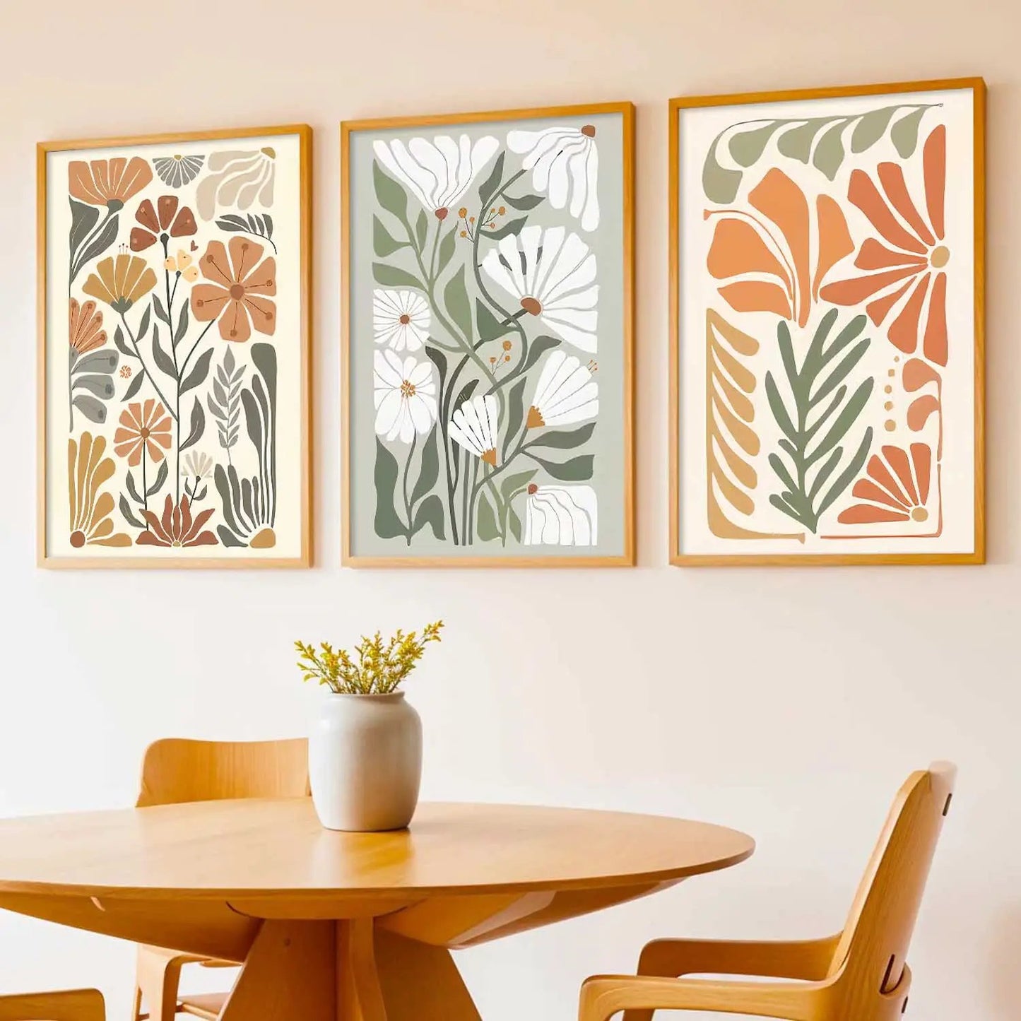 Boho Framed Wall Art Prints | Set of 3 | Home Decor