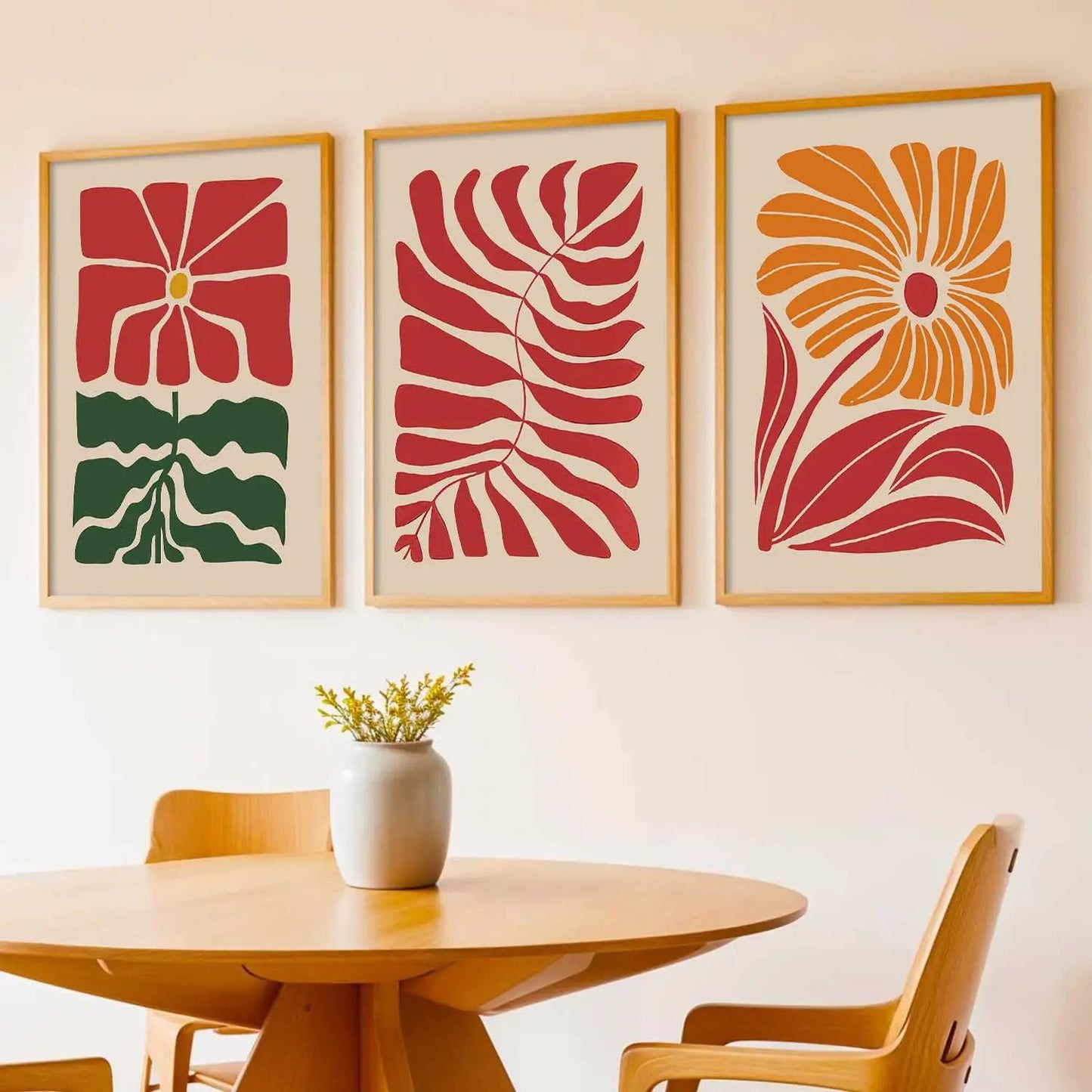 Boho Framed Wall Art Prints | Set of 3 | Home Decor