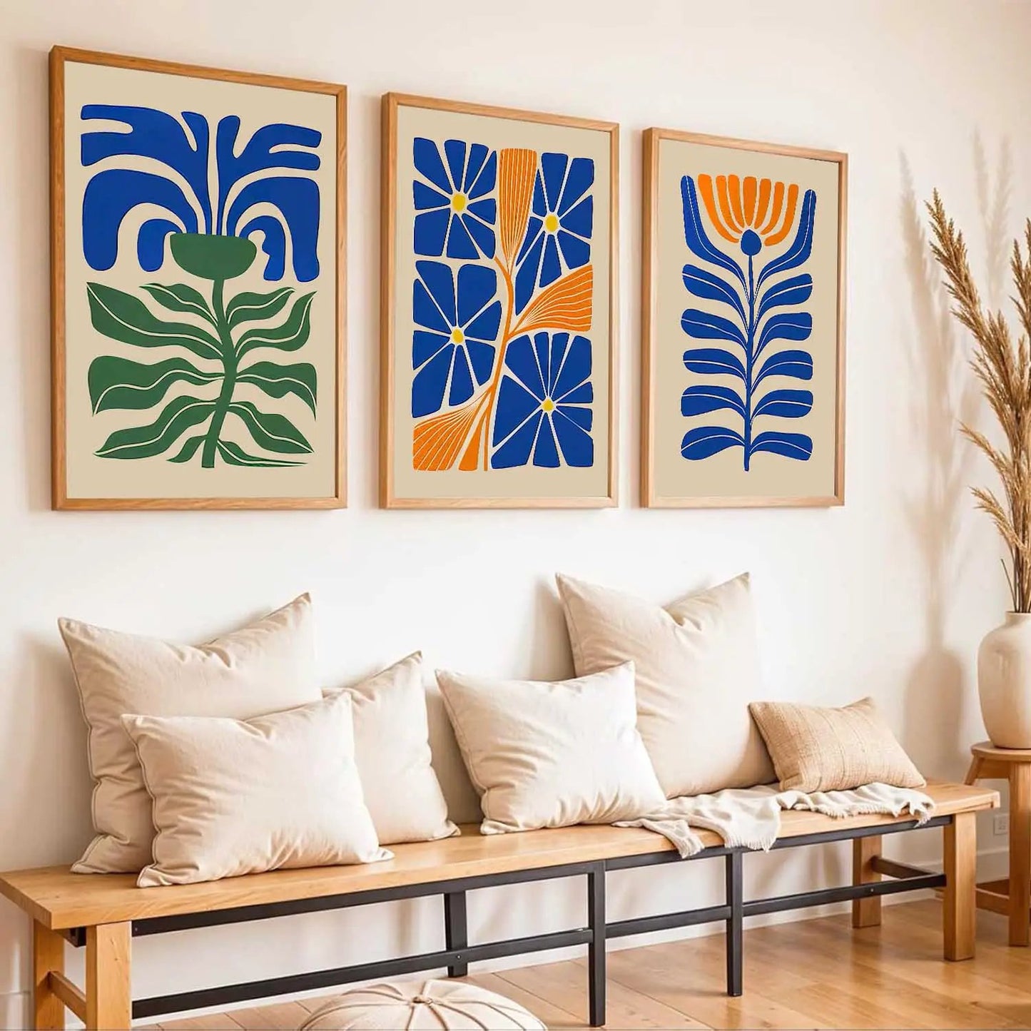 Boho Framed Wall Art Prints | Set of 3 | Home Decor