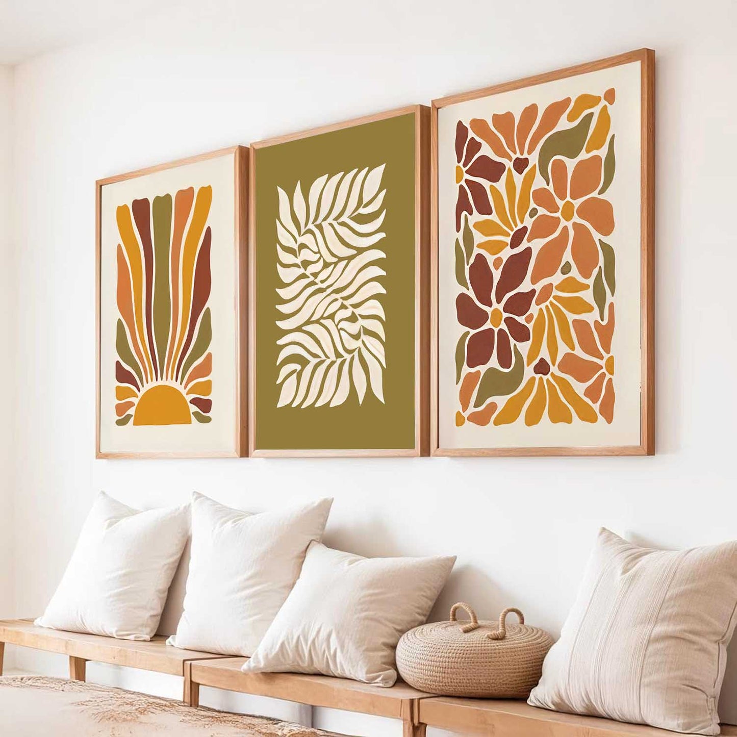 Boho Wall Art Paintings for Living Room Bedroom