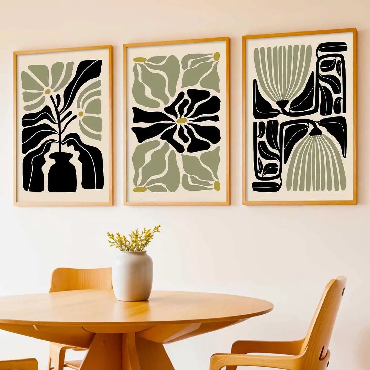 Boho Framed Wall Art Prints | Set of 3 | Home Decor