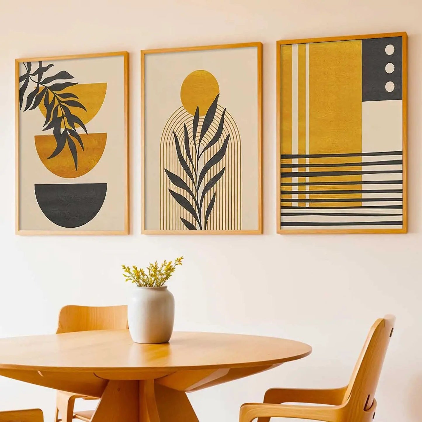 Boho Framed Wall Art Prints | Set of 3 | Home Decor