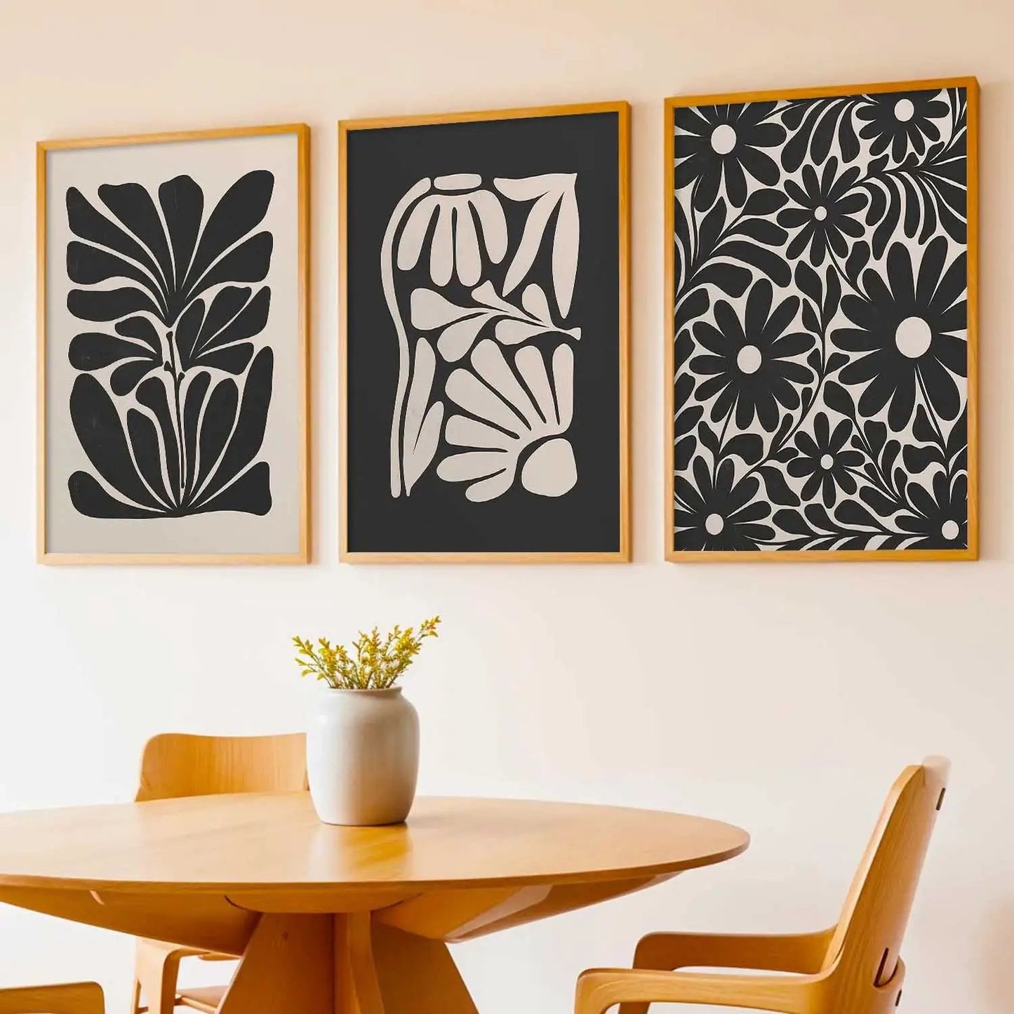 Boho Framed Wall Art Prints | Set of 3 | Home Decor