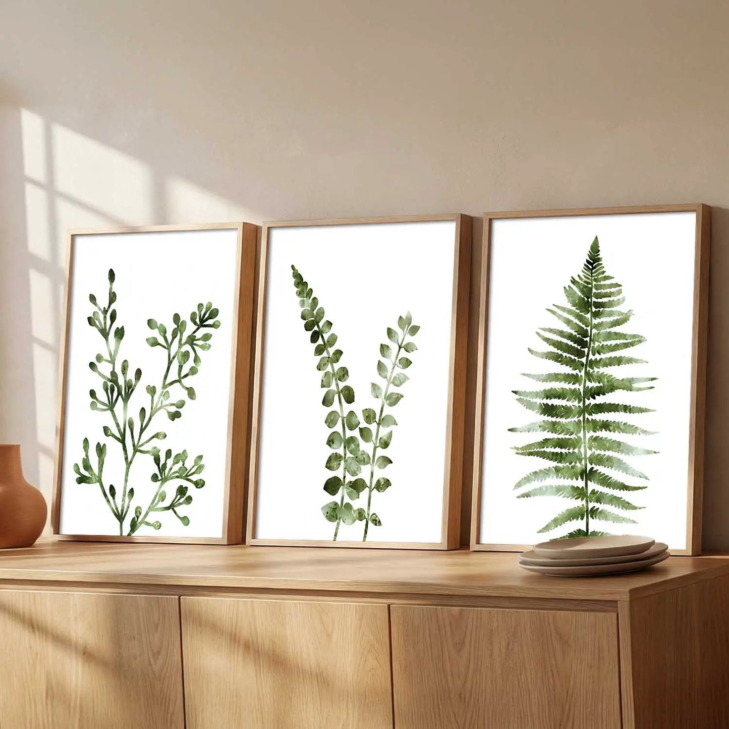 Botanical Framed Wall Art Prints | Set of 3 | Home Decor