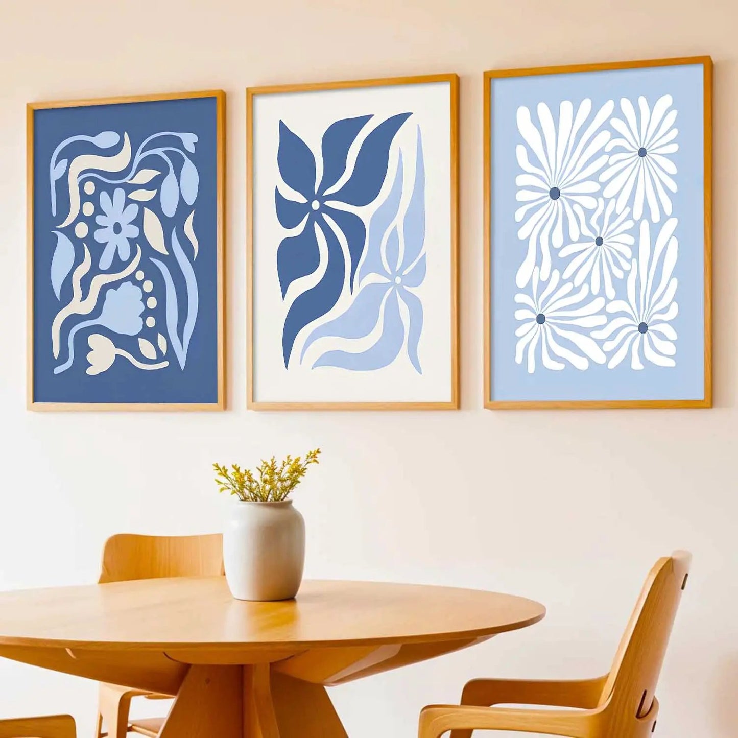 Floral Framed Wall Art Prints | Set of 3 | Home Decor
