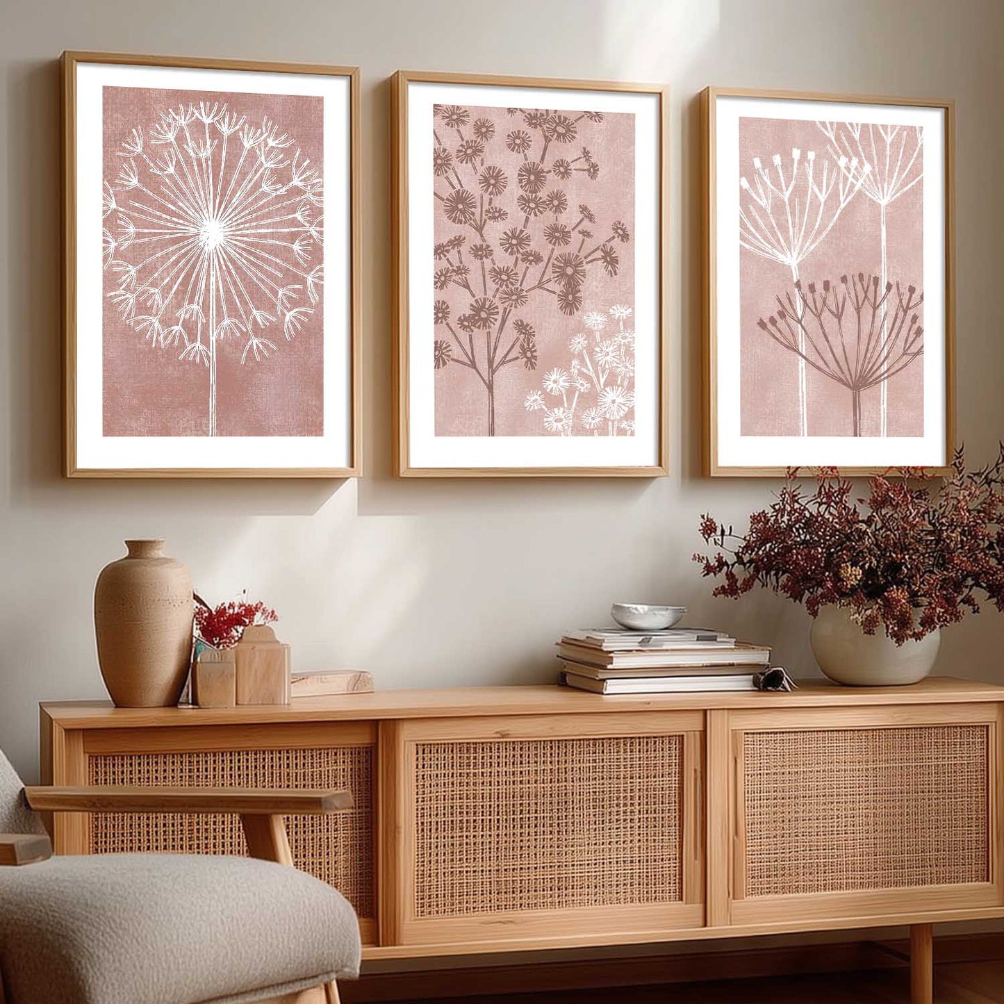 Floral Wall Art Home Decoration | Aesthetic Paintings With Frame For Living Room Bed Room Hotel Wall Decor Digital Reprint